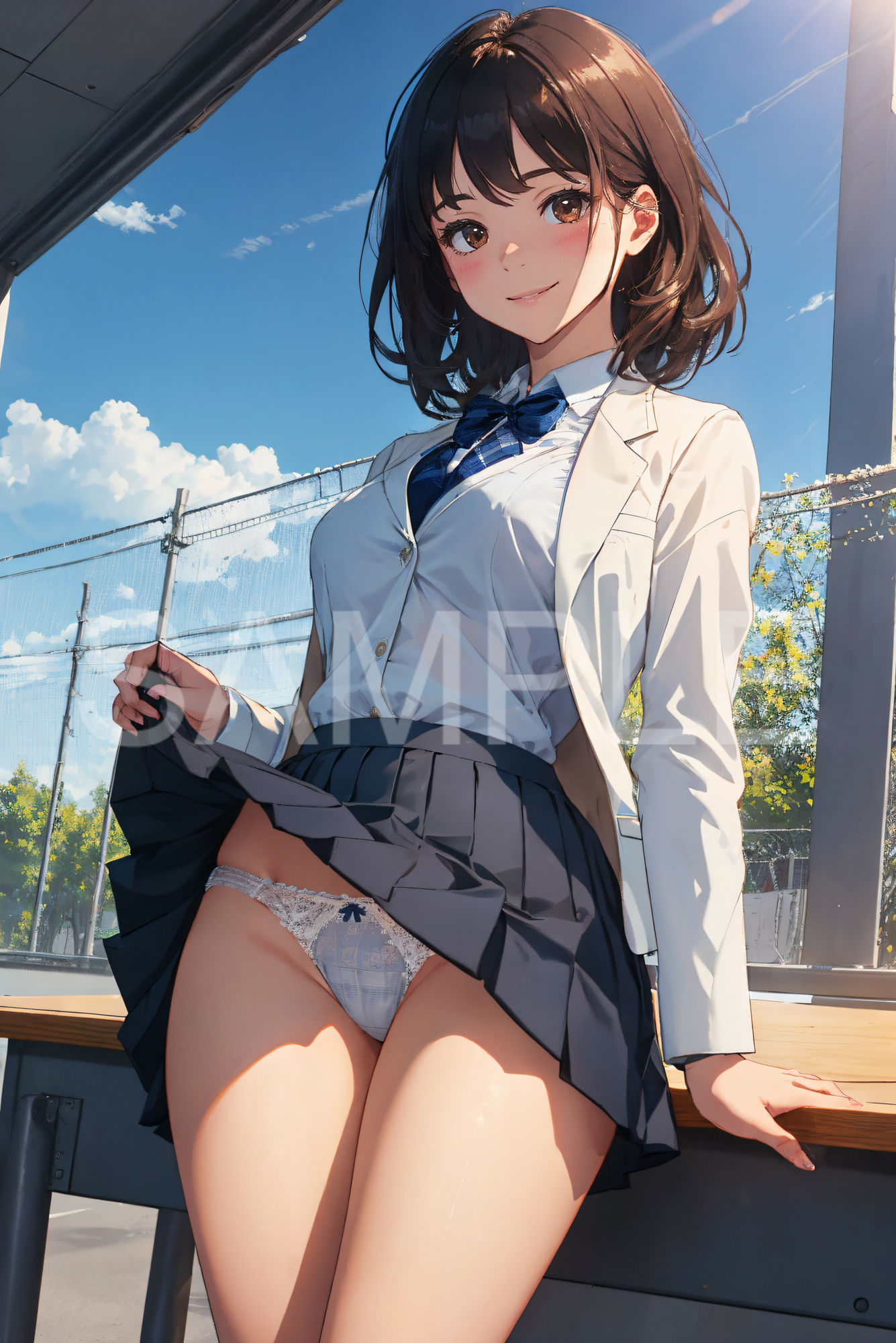 女子校へ潜入！制服女子パンチラ図鑑 サンプル8ページ目