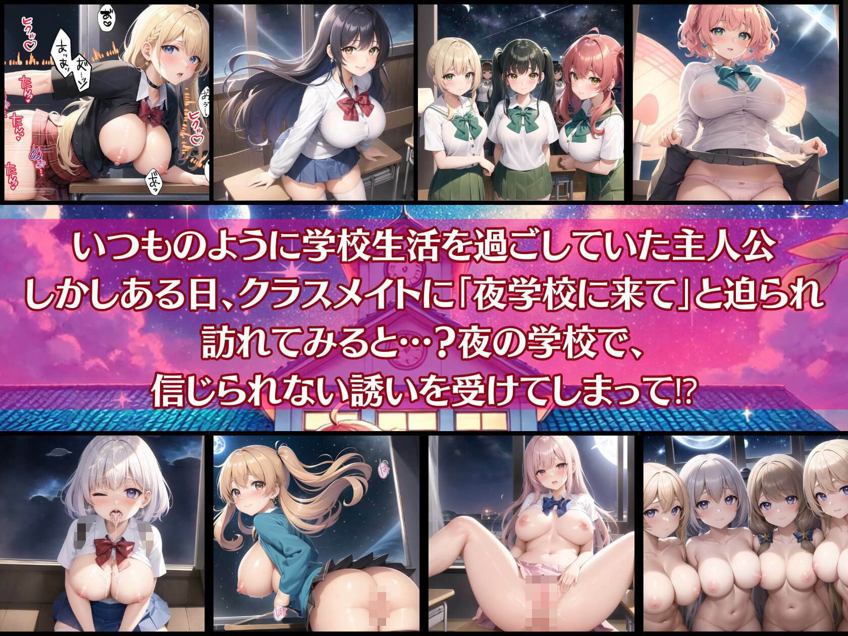 夜間学校ハーレム2【超ボリューム500枚収録・嬉しい台詞付きも10枚収録】 サンプル1ページ目