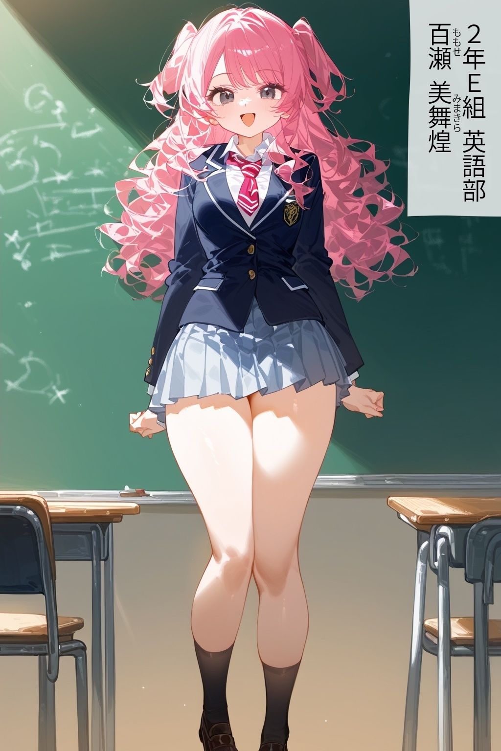 60キャラ 制服JK 即オチ2コマ 太もも サンプル5ページ目