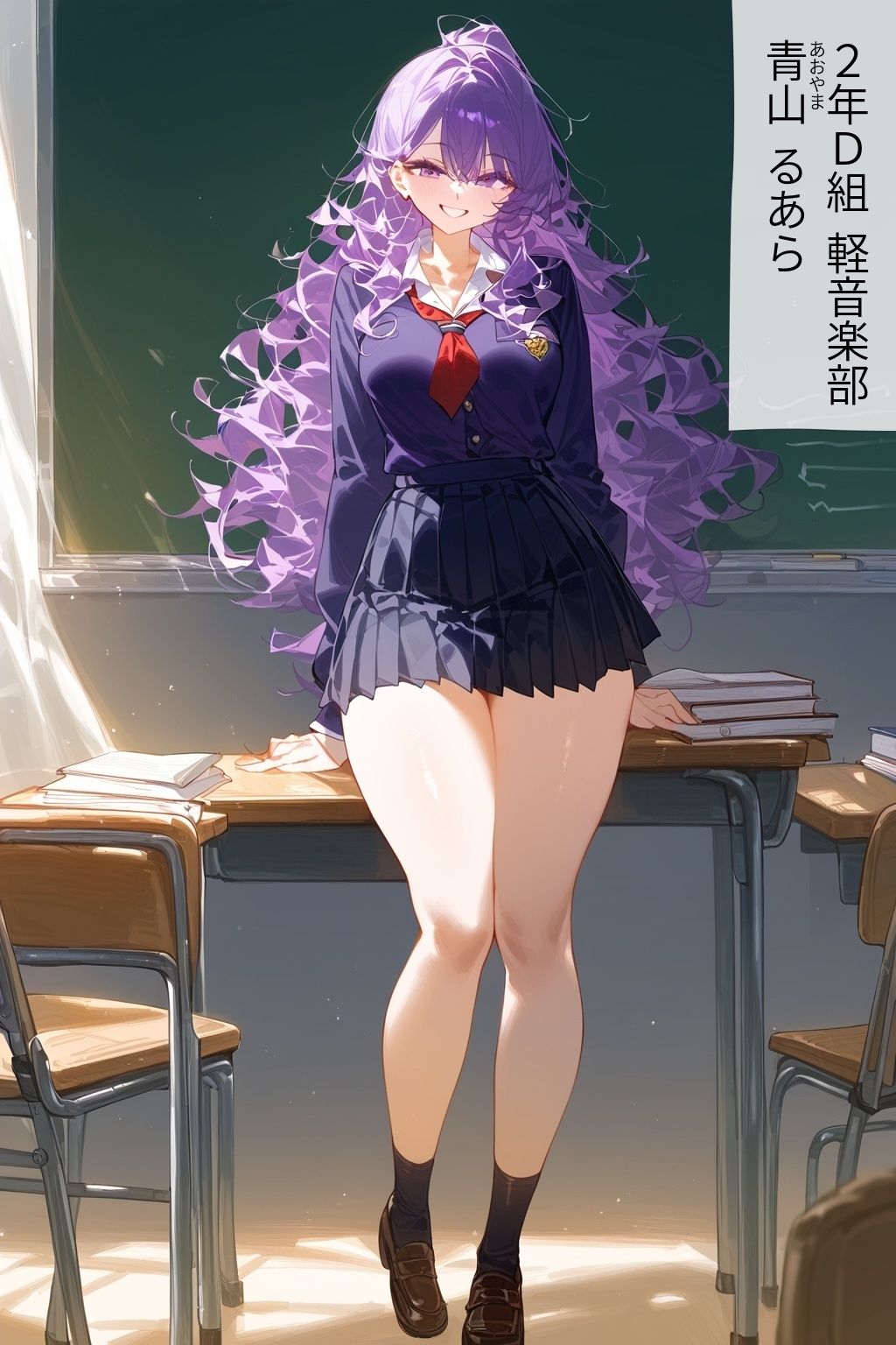 60キャラ 制服JK 即オチ2コマ 太もも サンプル6ページ目