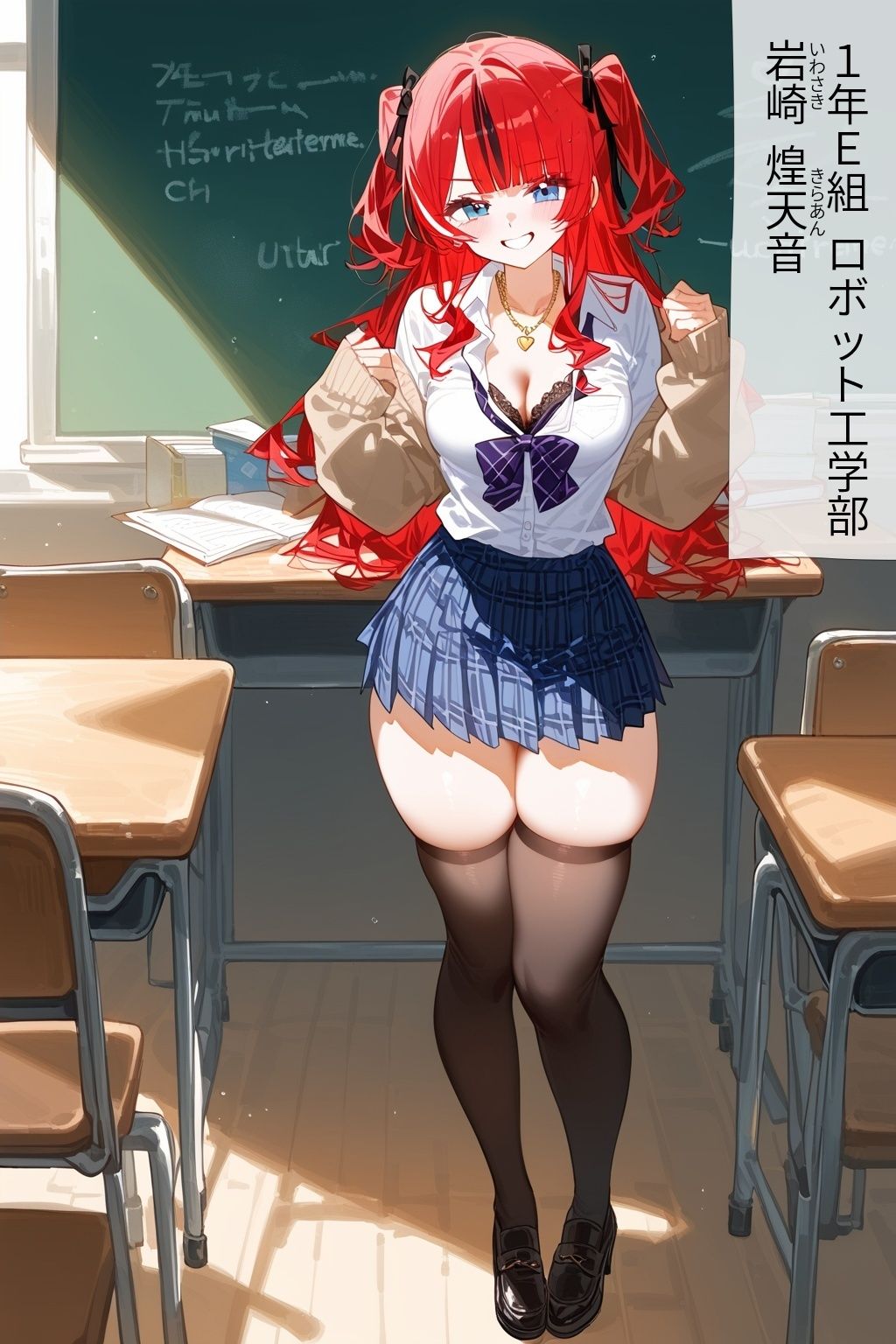 60キャラ 制服JK 即オチ2コマ 太もも サンプル7ページ目