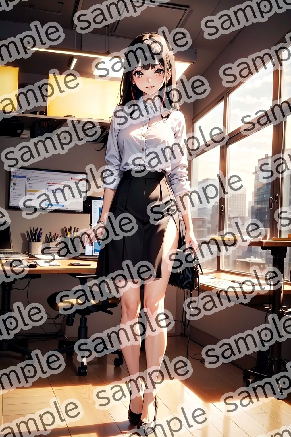 生足ミニスカートで出社するOL vol.1 サンプル6ページ目