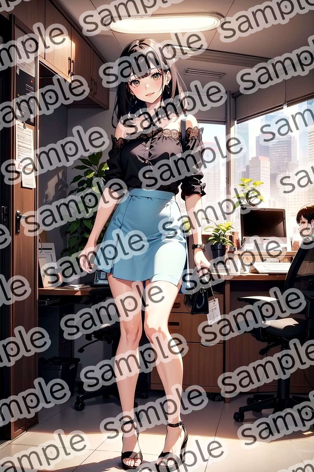 生足ミニスカートで出社するOL vol.1 サンプル7ページ目