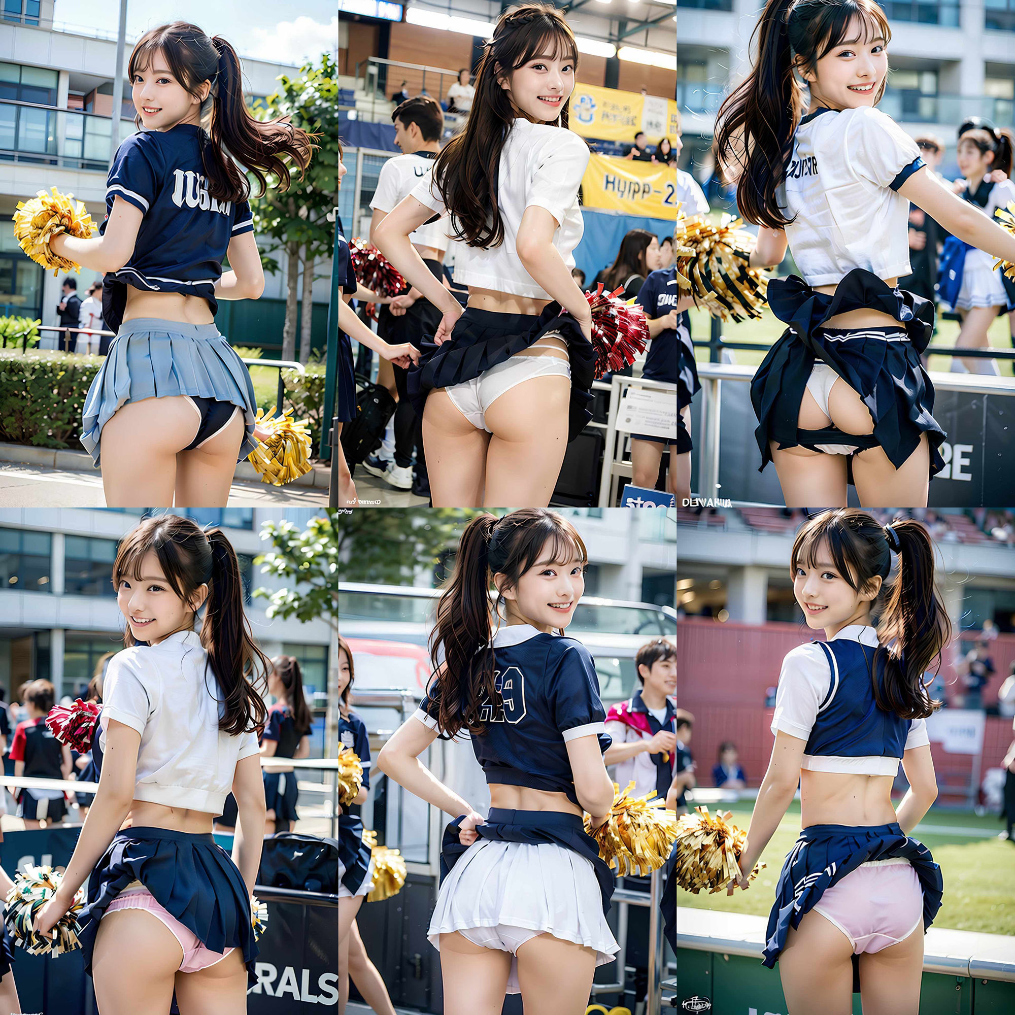 チアパンを忘れて生パンツで応援するチアガール vol:2 サンプル4ページ目