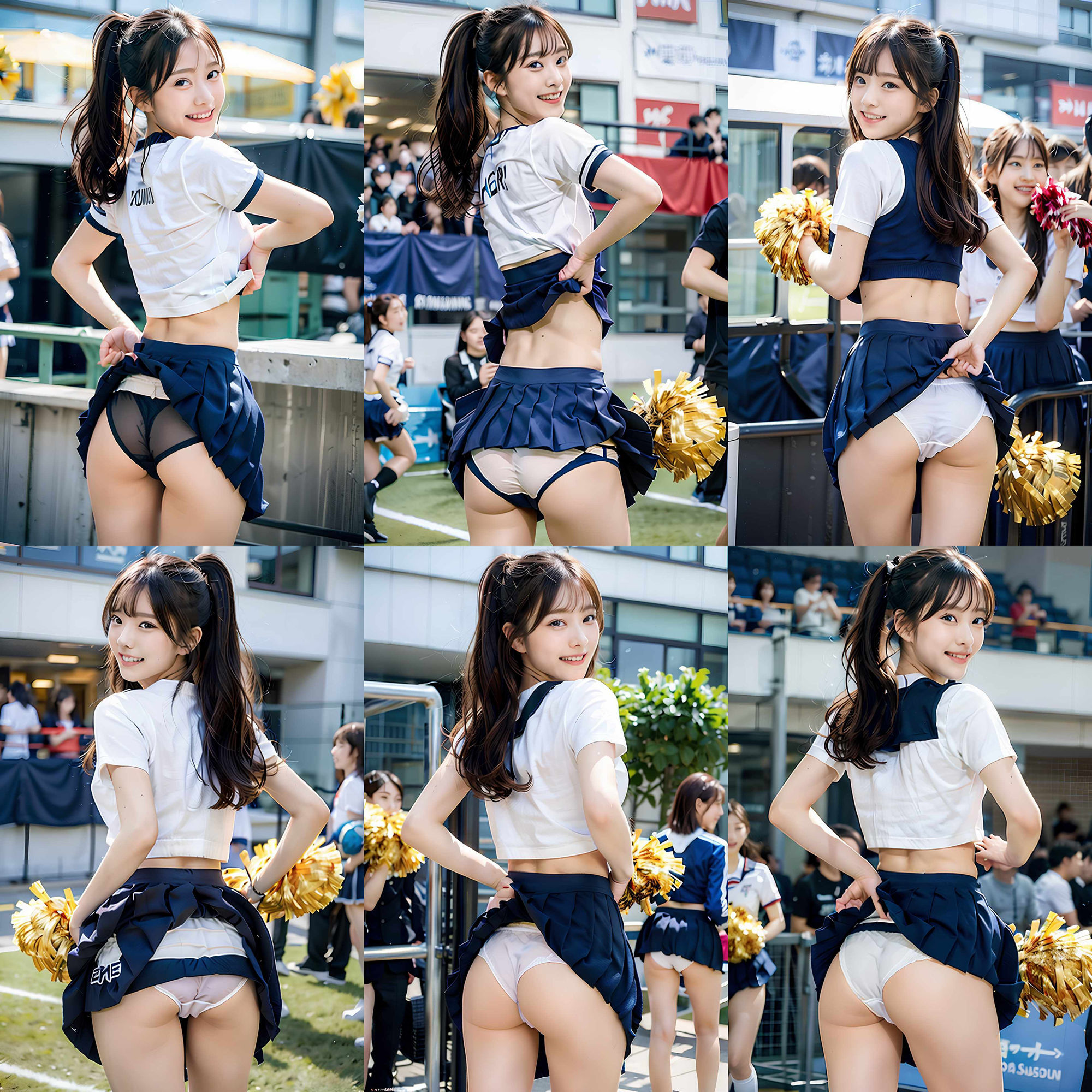 チアパンを忘れて生パンツで応援するチアガール vol:2 サンプル5ページ目