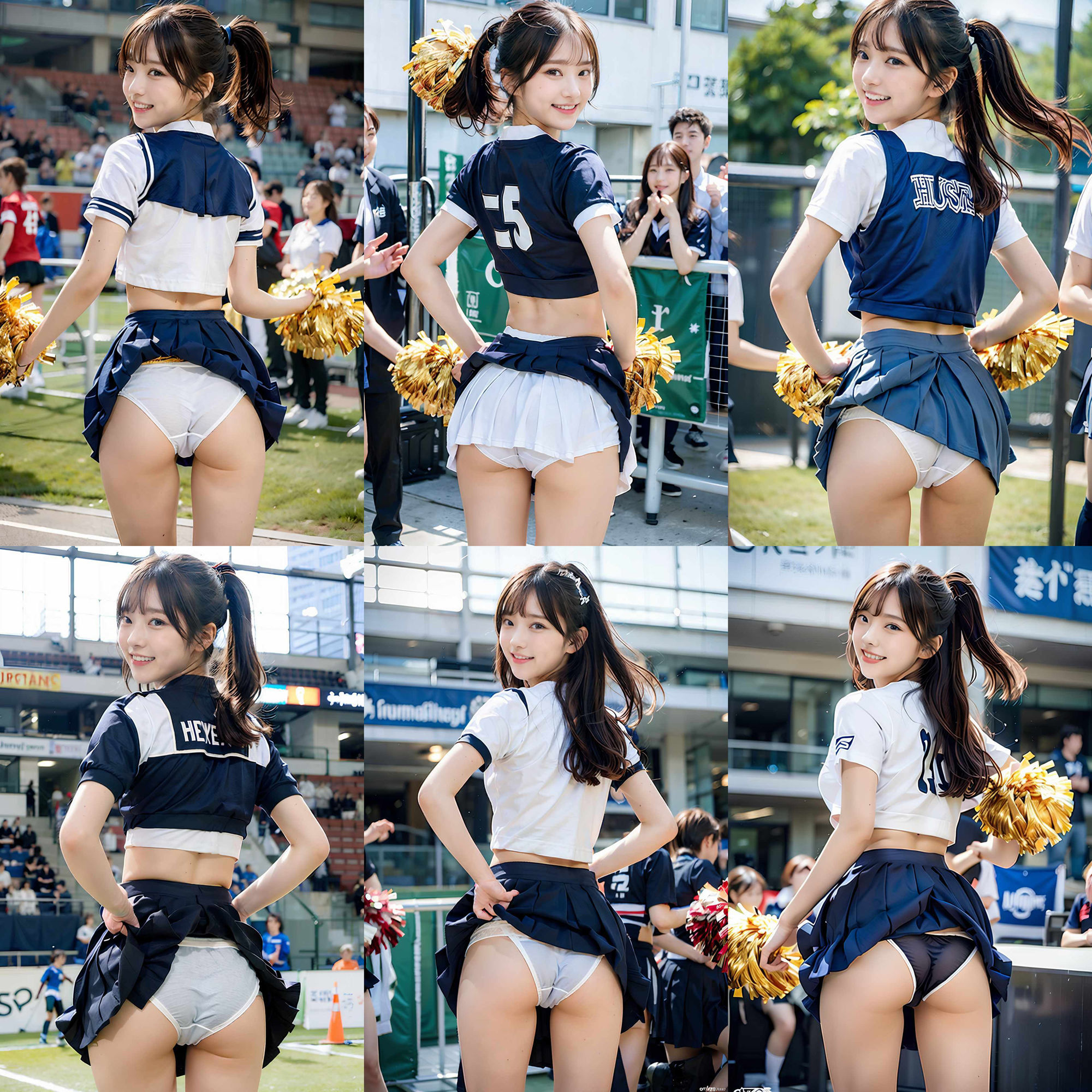 チアパンを忘れて生パンツで応援するチアガール vol:2 サンプル6ページ目