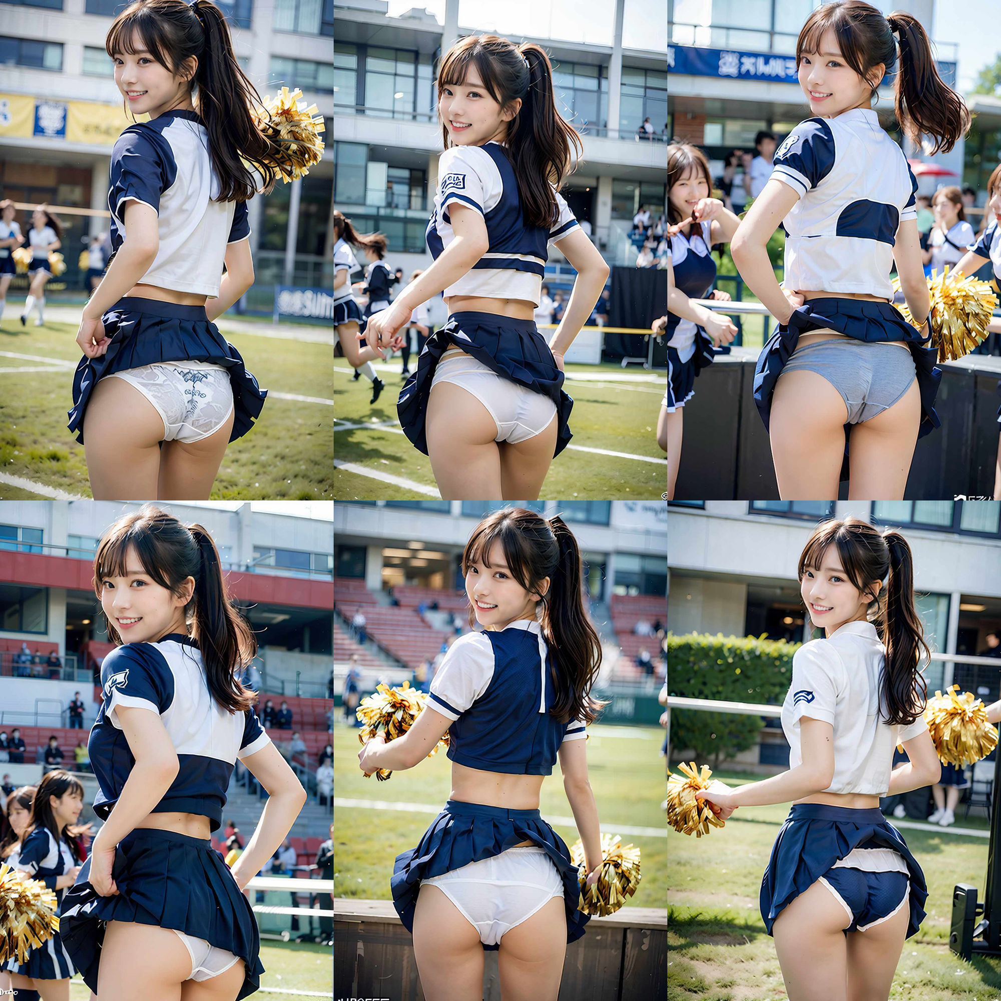 チアパンを忘れて生パンツで応援するチアガール vol:2 サンプル8ページ目