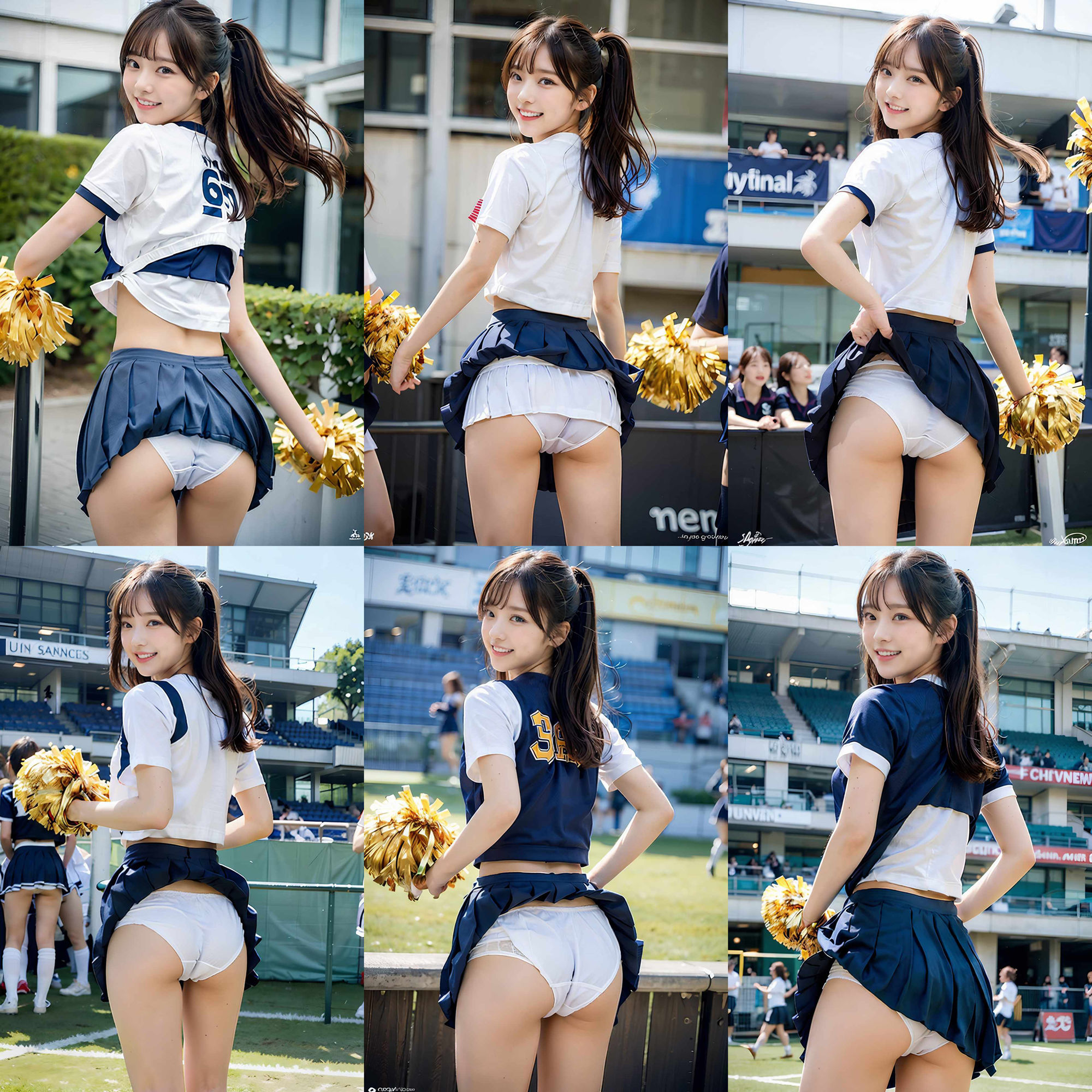 チアパンを忘れて生パンツで応援するチアガール vol:2 サンプル9ページ目
