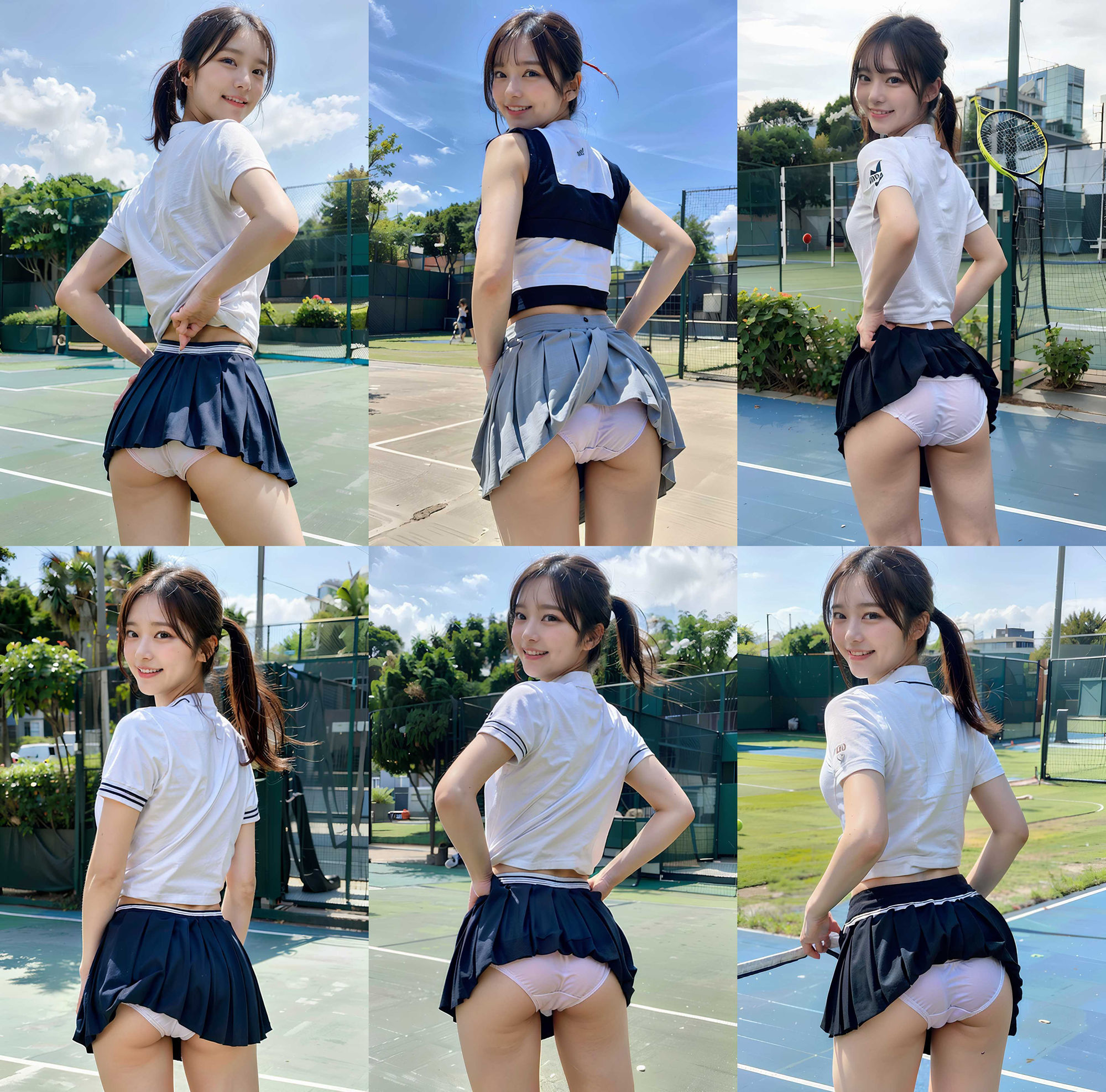 生パンティで競技する美少女テニス女子 vol:2 サンプル1ページ目