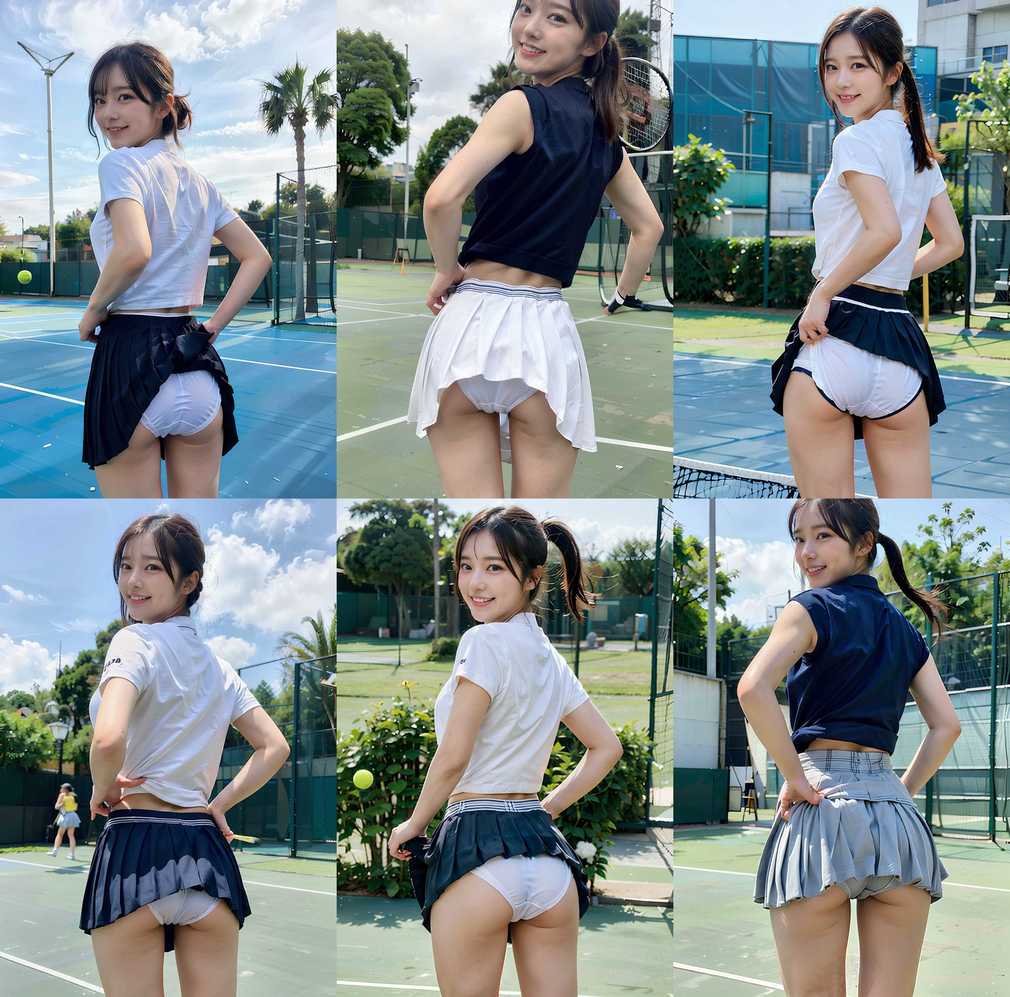 生パンティで競技する美少女テニス女子 vol:2 サンプル3ページ目