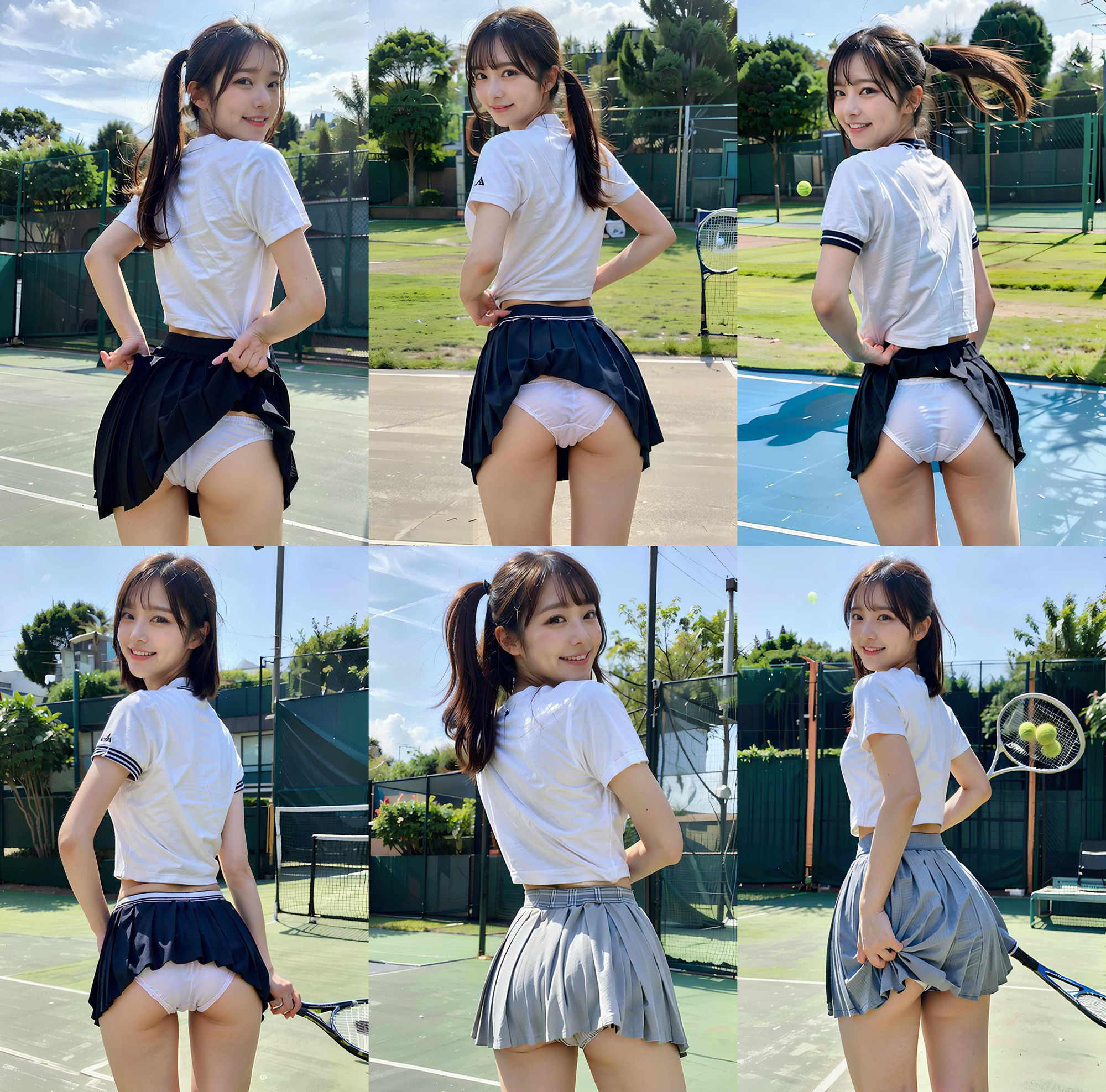 生パンティで競技する美少女テニス女子 vol:2 サンプル4ページ目