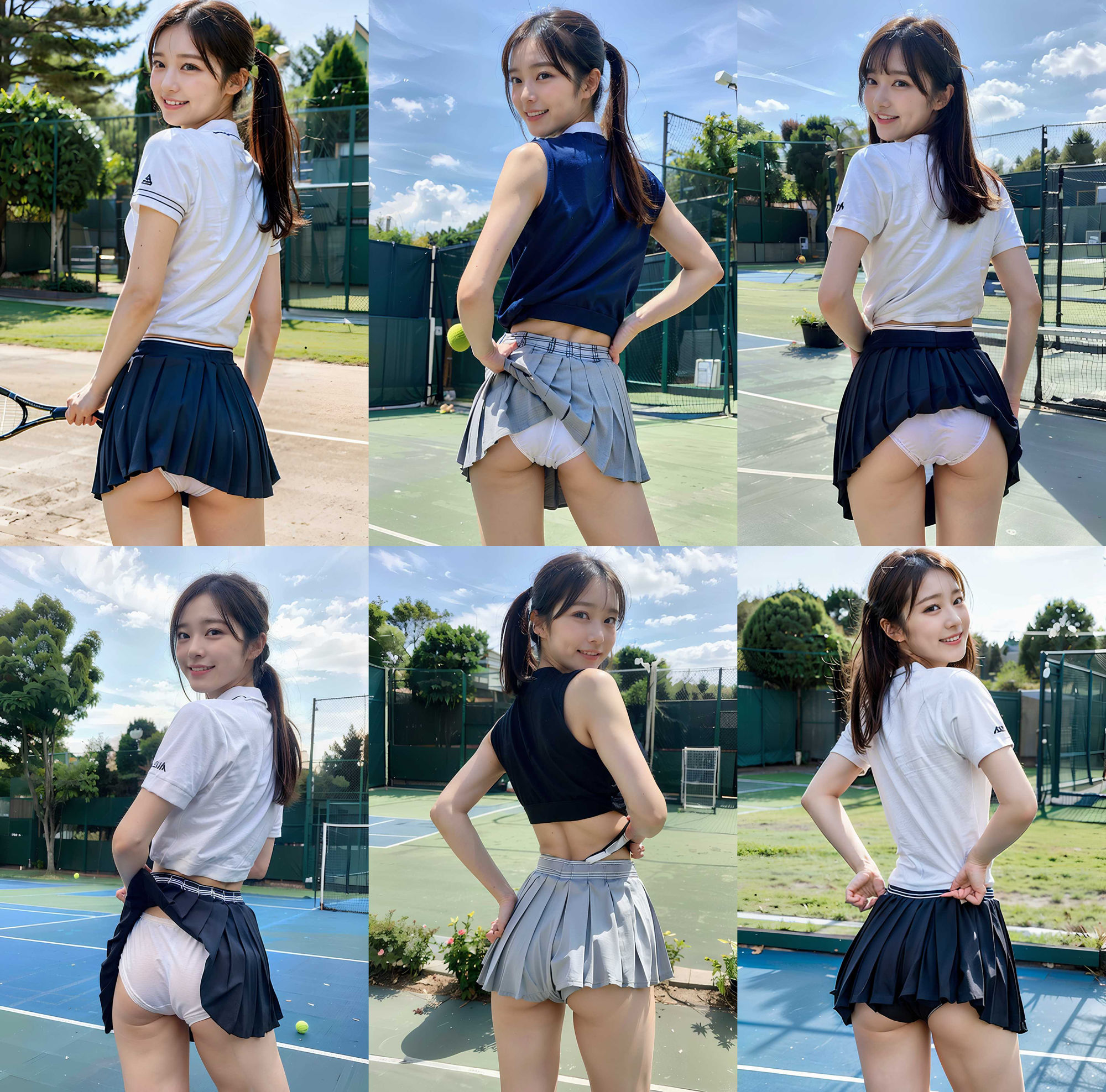 生パンティで競技する美少女テニス女子 vol:2 サンプル6ページ目