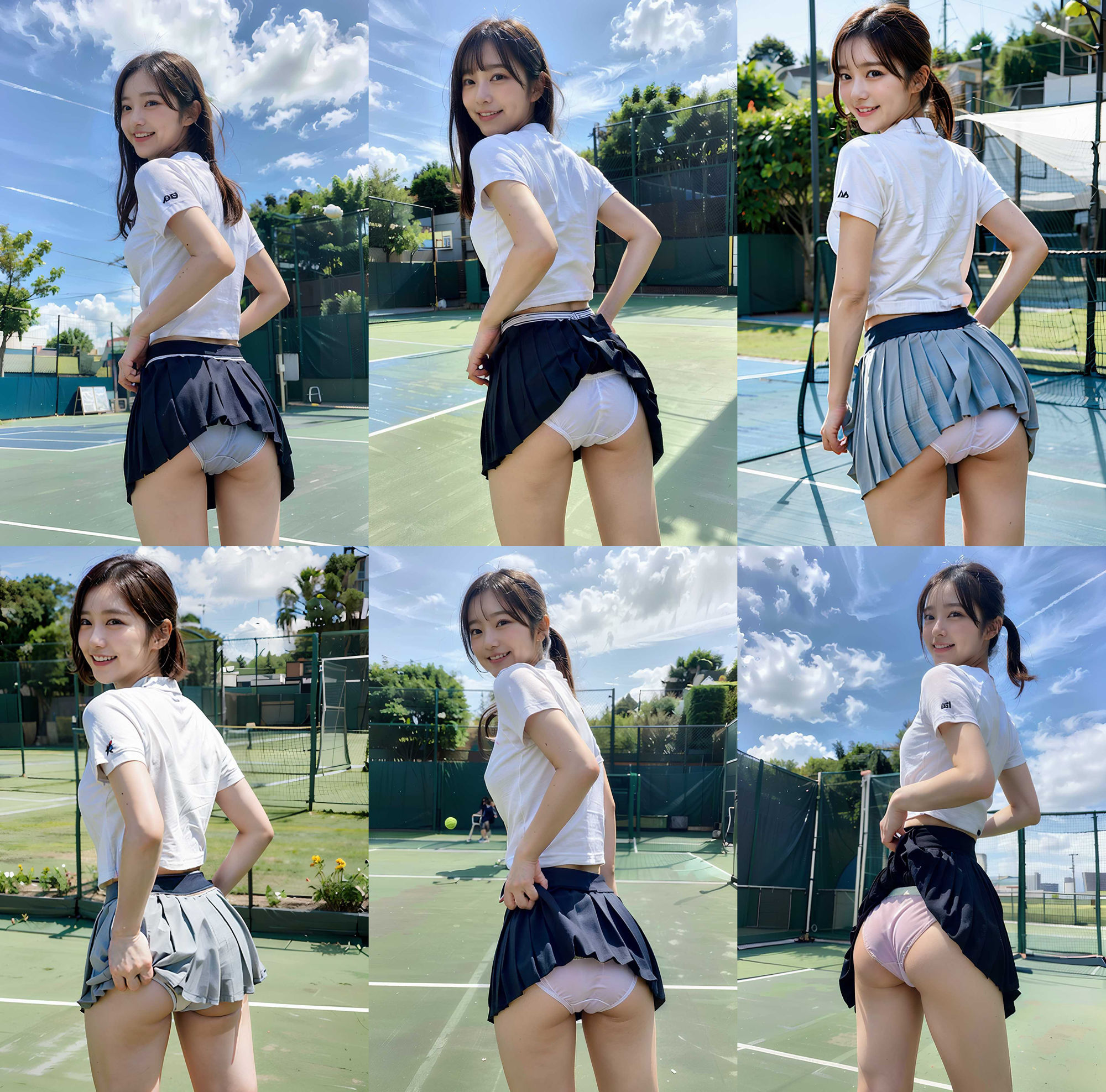 生パンティで競技する美少女テニス女子 vol:2 サンプル9ページ目