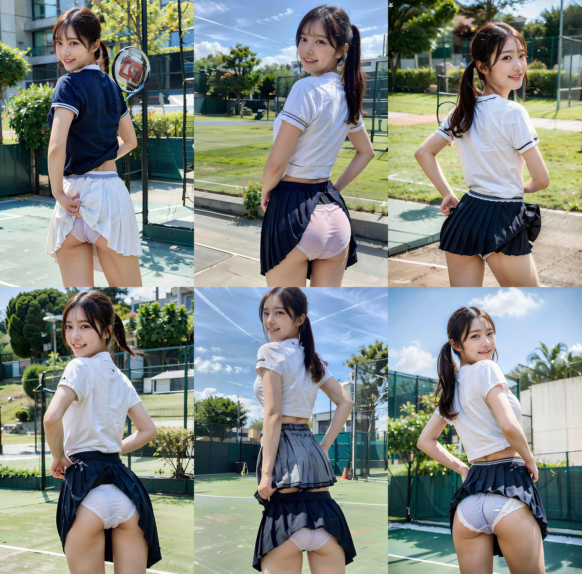 生パンティで競技する美少女テニス女子 vol:2 サンプル10ページ目