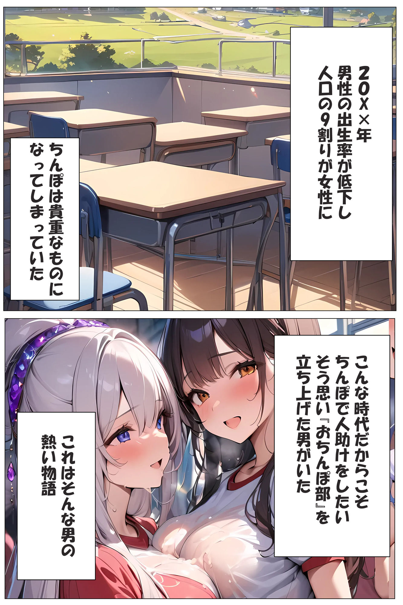 おっぱい学園 それイケおちんぽ部 サンプル1ページ目