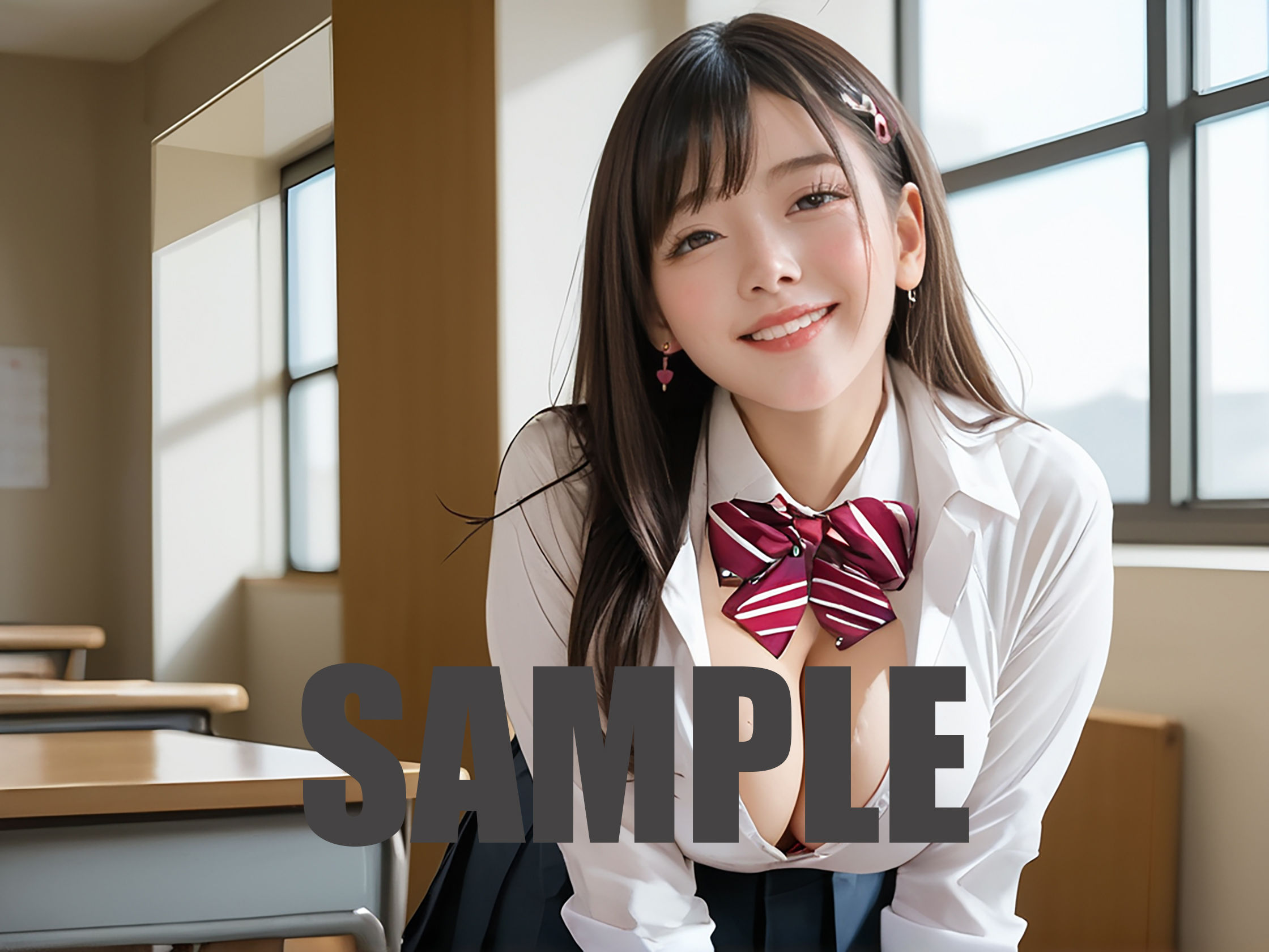 女子校生とのハーレム学園 サンプル3ページ目