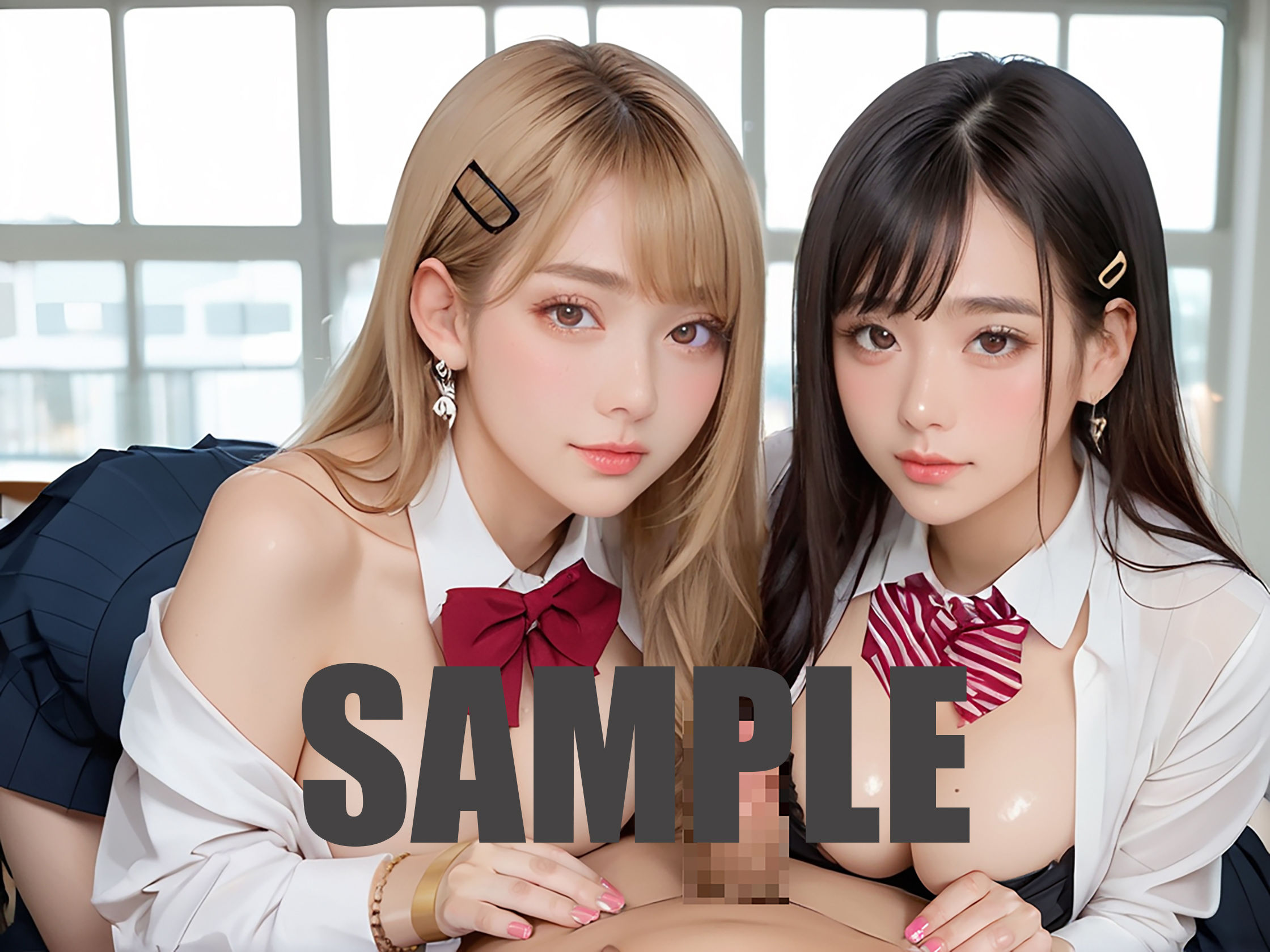 女子校生とのハーレム学園 サンプル6ページ目