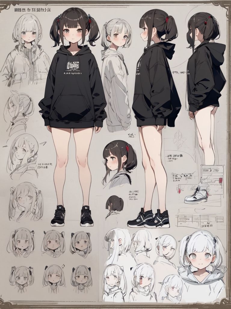 キャラクターデザイン画風 AIイラスト集 サンプル8ページ目