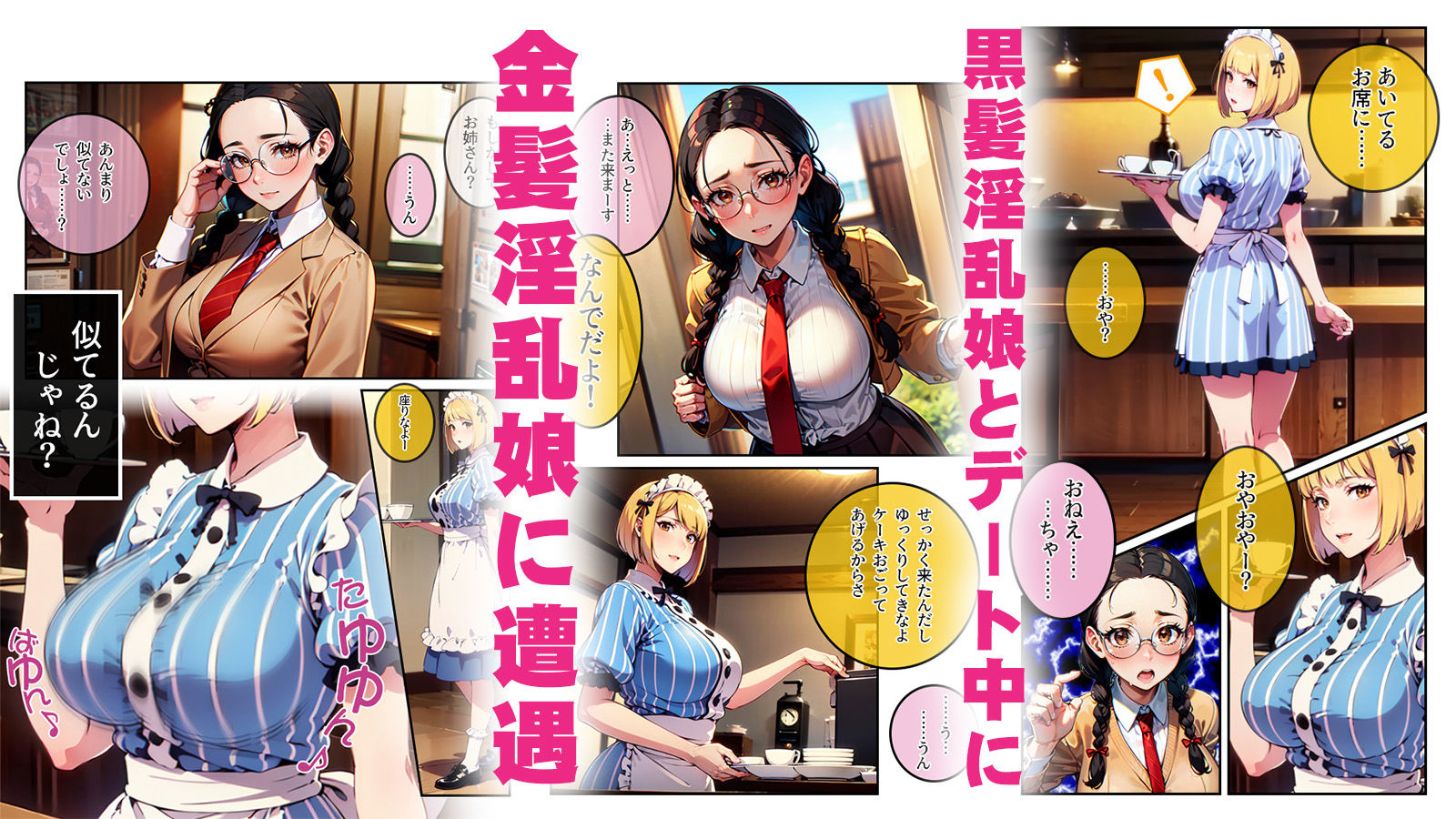 妹のほうは黒髪の淫乱娘で姉のほうは金髪の淫乱娘Act.01ご奉仕が過ぎる姉 サンプル1ページ目