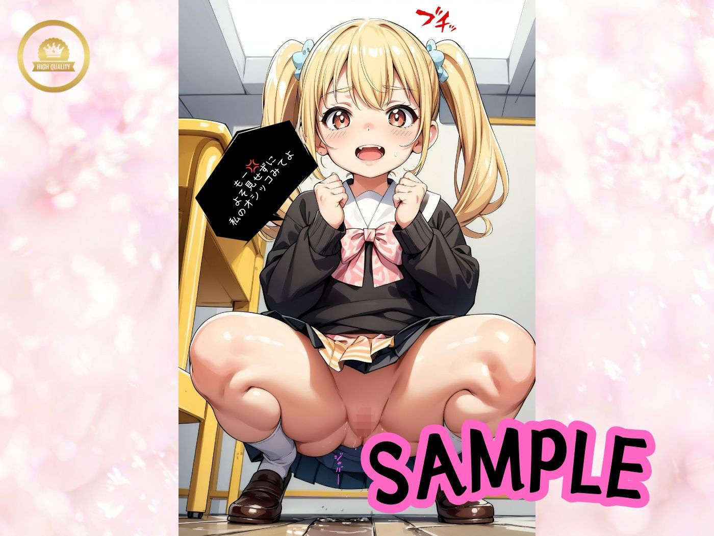 笑顔弾ける彼女と学校でパコパコ（セリフ付き） サンプル5ページ目