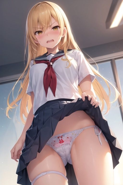 嫌な顔してパンツ見せてくる女の子 〜セーラー服編〜 サンプル9ページ目
