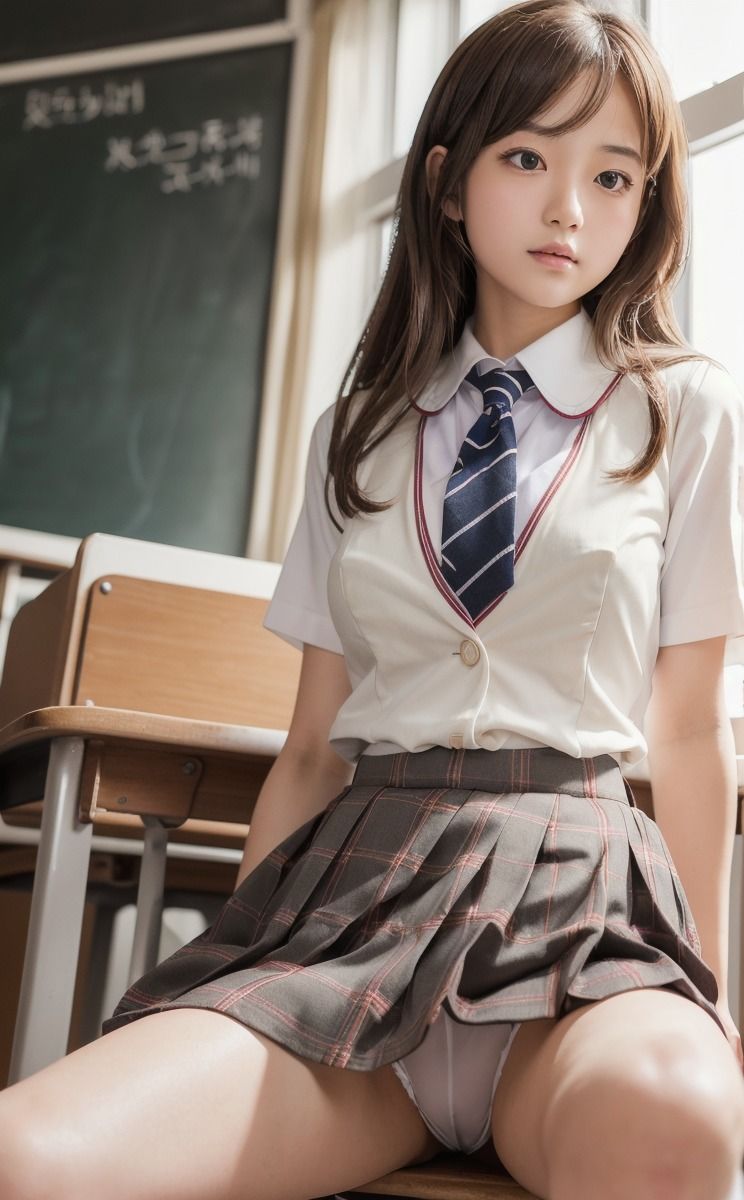 制服姿でエッチなポーズ！〜清純派系巨乳JK編〜 サンプル9ページ目