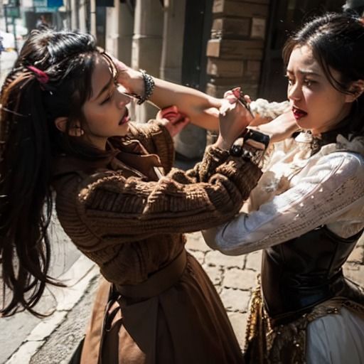 美女ファイトクラブキャットファイトAI動画Catfight1 サンプル3ページ目