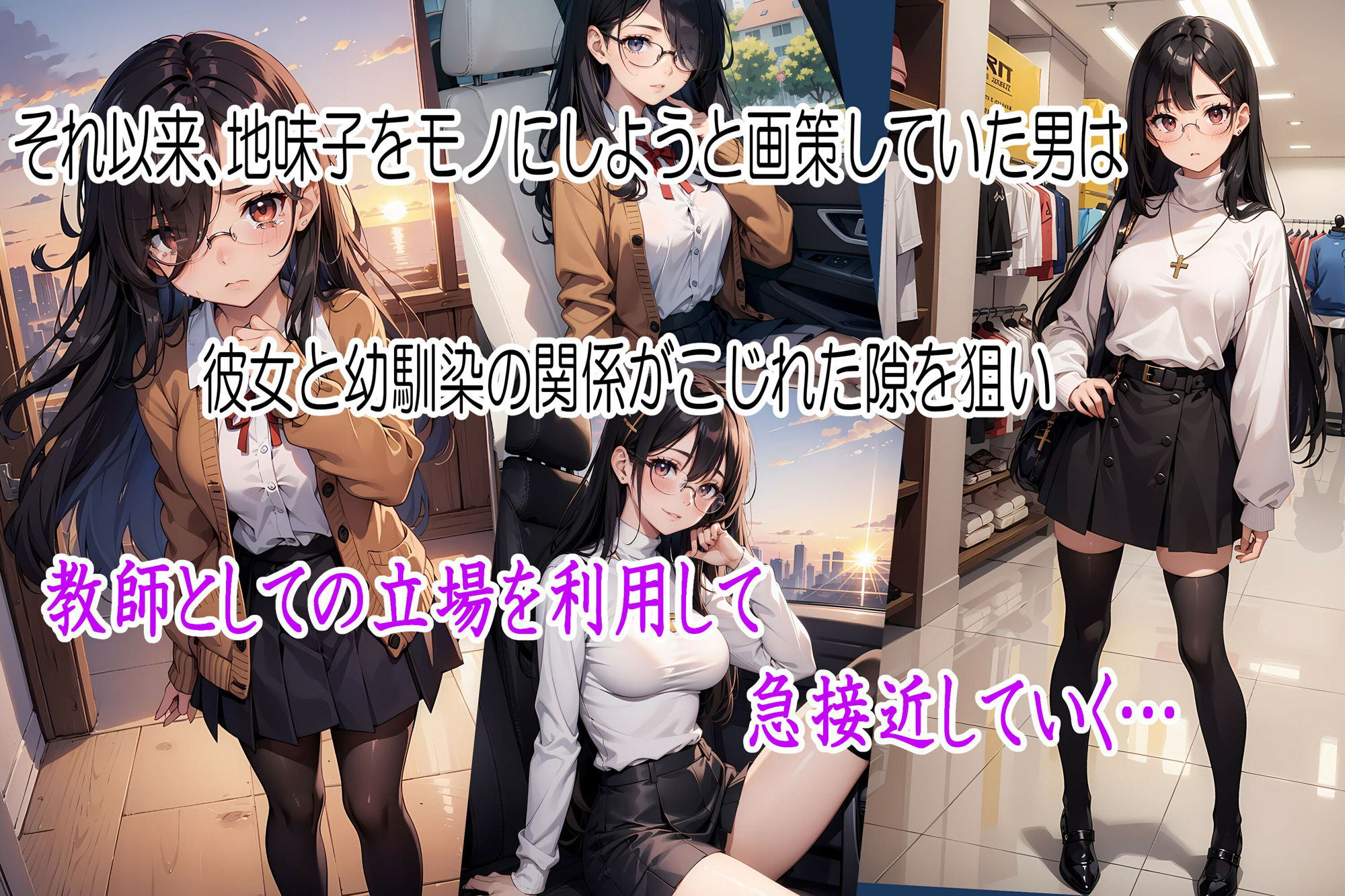 教え子の陰キャ爆乳地味子がエロすぎたので陽キャ幼馴染くんから寝取ってみた サンプル2ページ目