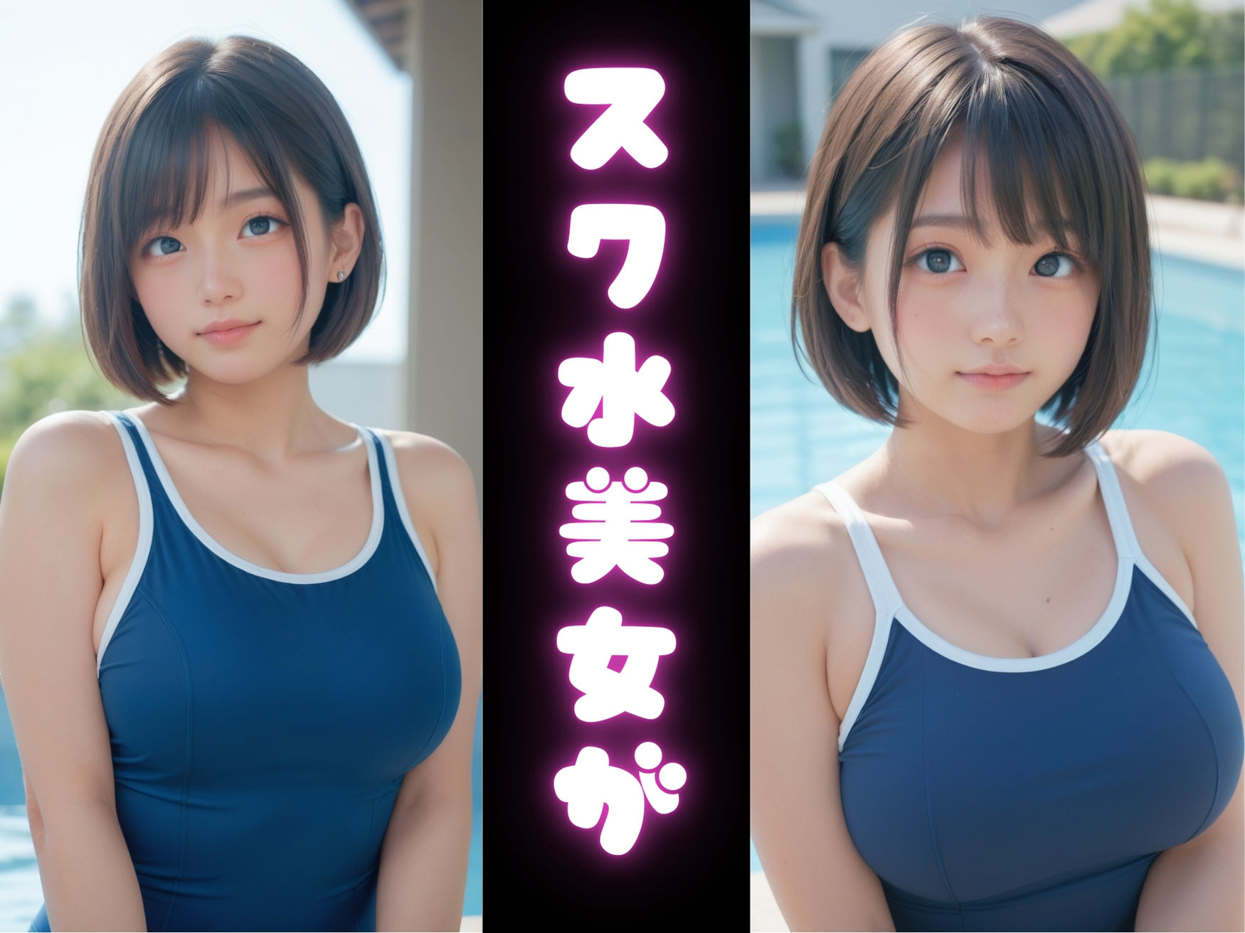スク水美女がプールで中出し後に「くぱぁ」129連発 サンプル1ページ目
