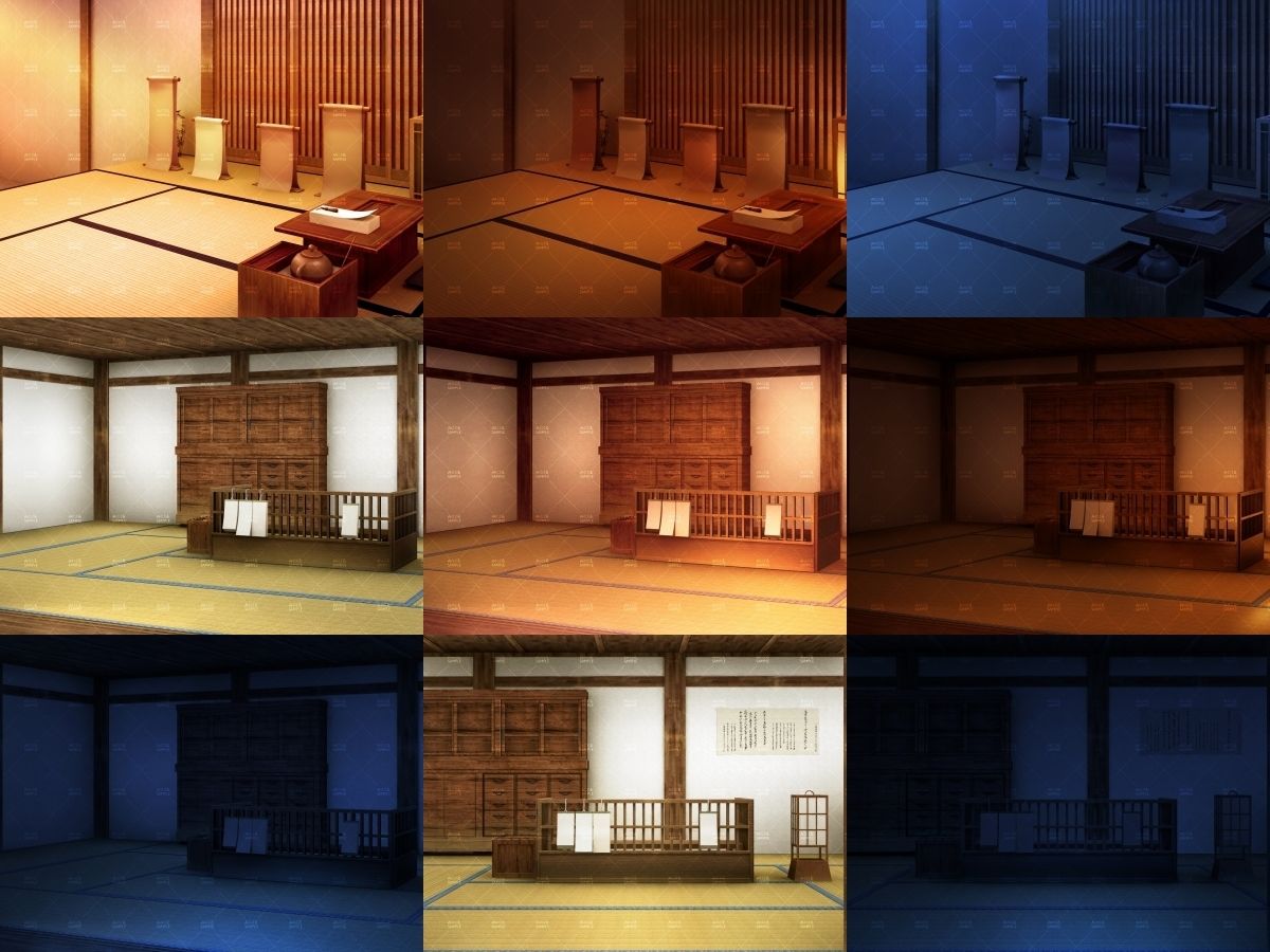 みにくる背景CG素材集『江戸編』part01ブーストパック（質屋・長屋・呉服屋・執務室） サンプル2ページ目