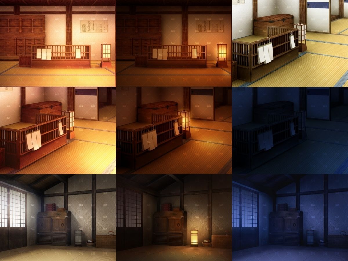 みにくる背景CG素材集『江戸編』part01ブーストパック（質屋・長屋・呉服屋・執務室） サンプル3ページ目