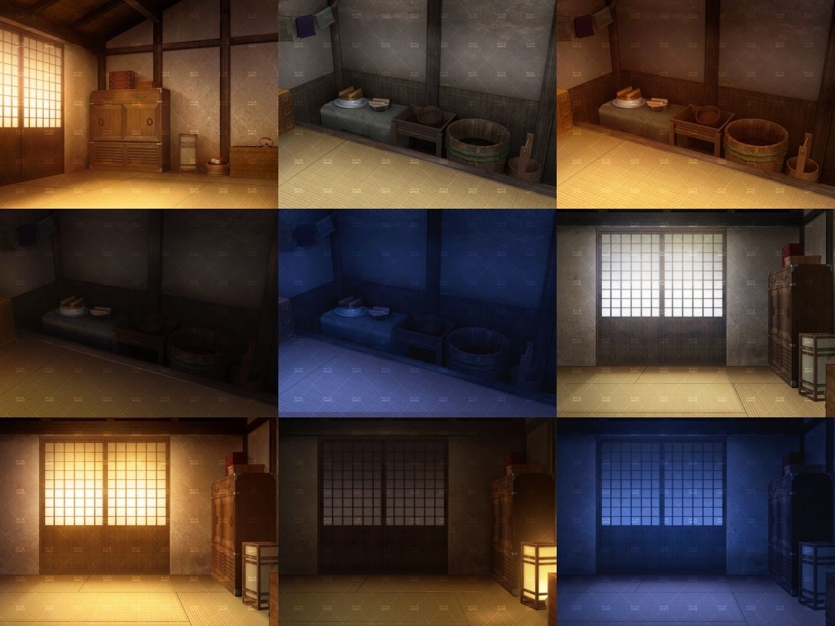 みにくる背景CG素材集『江戸編』part01ブーストパック（質屋・長屋・呉服屋・執務室） サンプル4ページ目