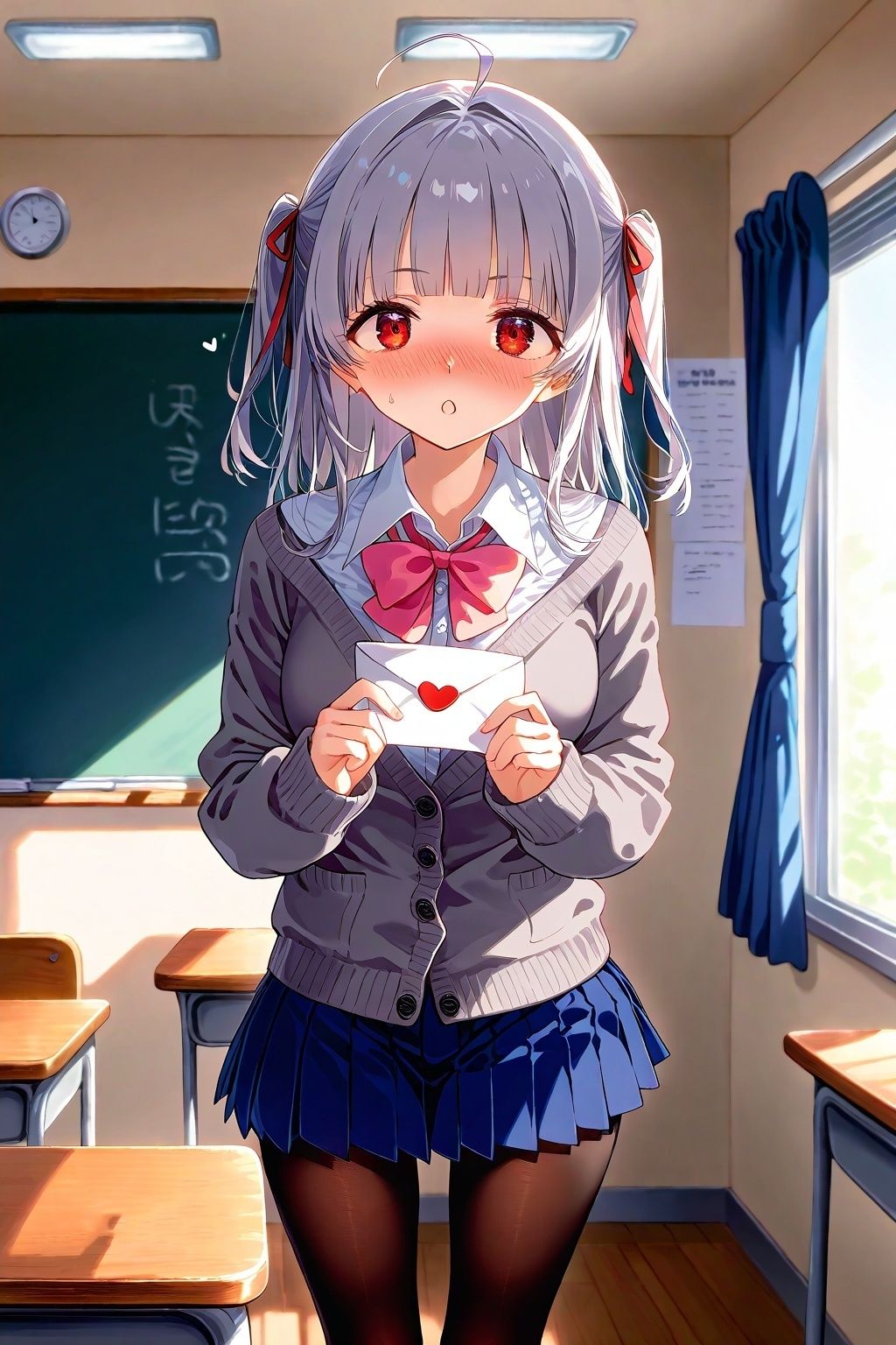 60キャラ 制服 即オチ2コマ ラブレター編 サンプル5ページ目