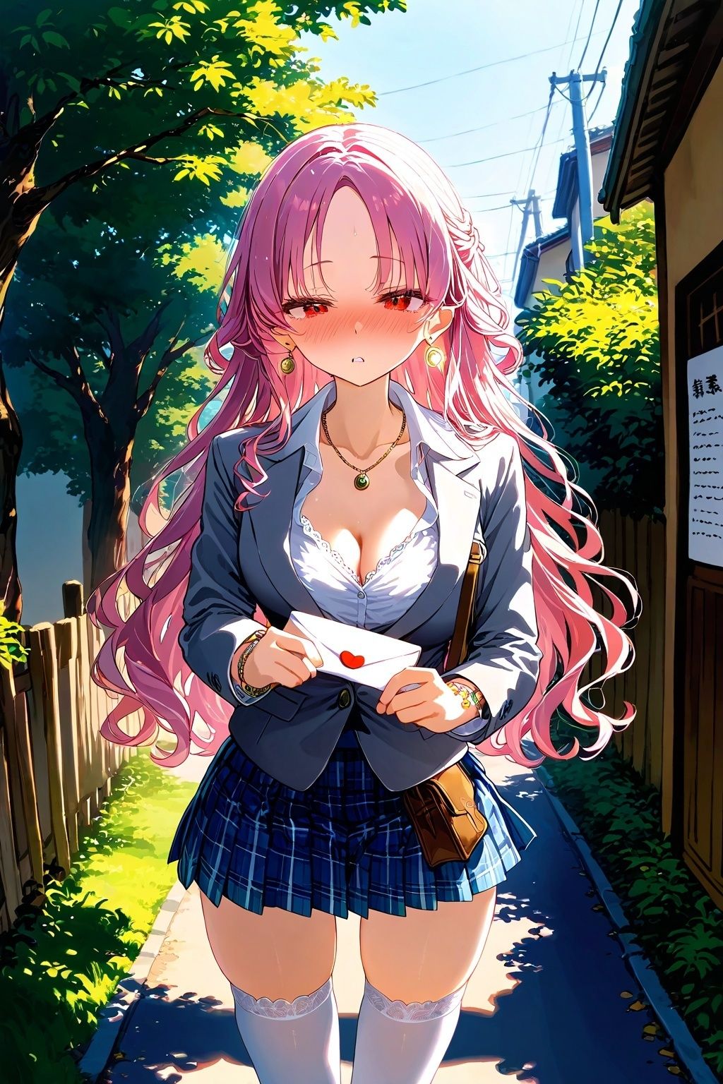 60キャラ 制服 即オチ2コマ ラブレター編 サンプル6ページ目