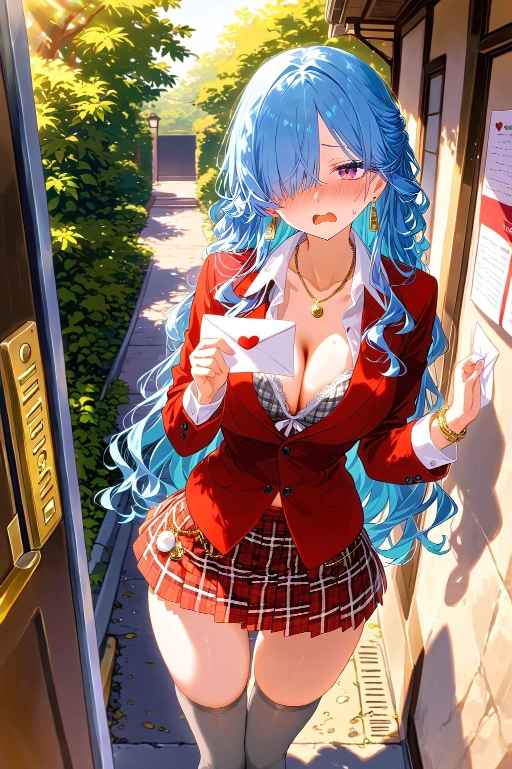 60キャラ 制服 即オチ2コマ ラブレター編 サンプル8ページ目
