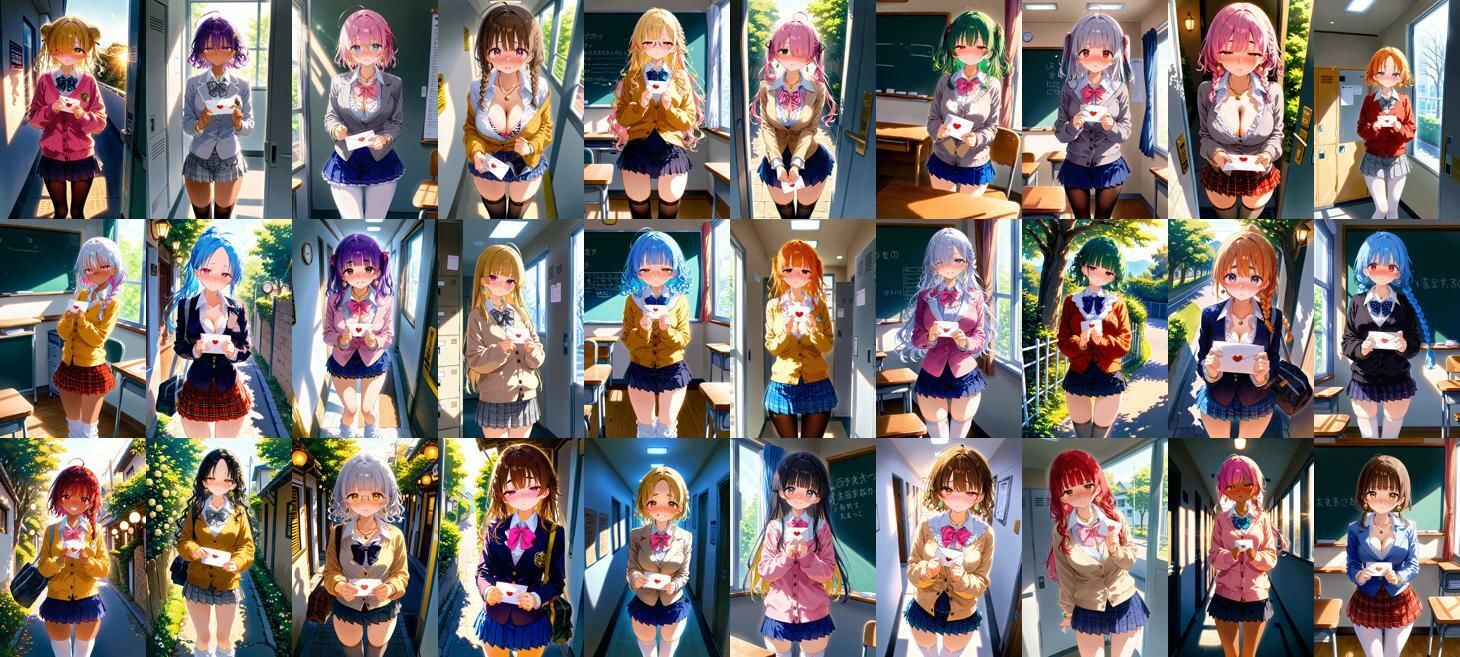 60キャラ 制服 即オチ2コマ ラブレター編 サンプル10ページ目