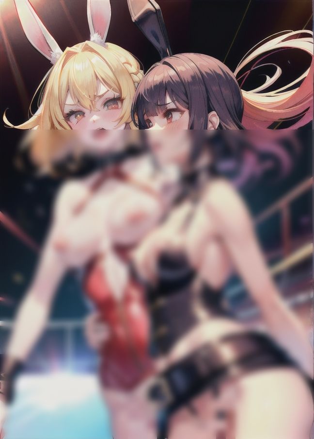 キャットファイト！「リングの上で闘うバニーガール」 サンプル2ページ目