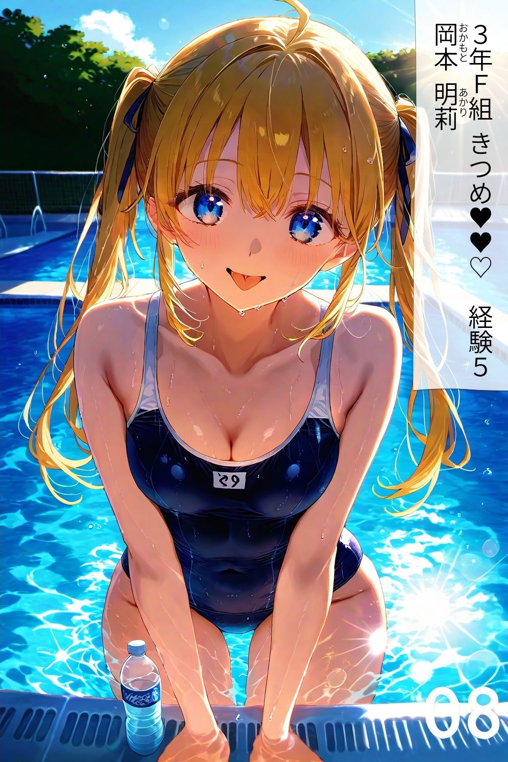 60キャラ スク水 即オチ2コマ サンプル7ページ目