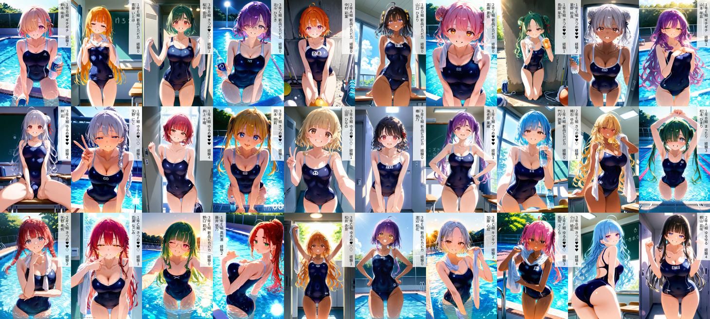 60キャラ スク水 即オチ2コマ サンプル9ページ目