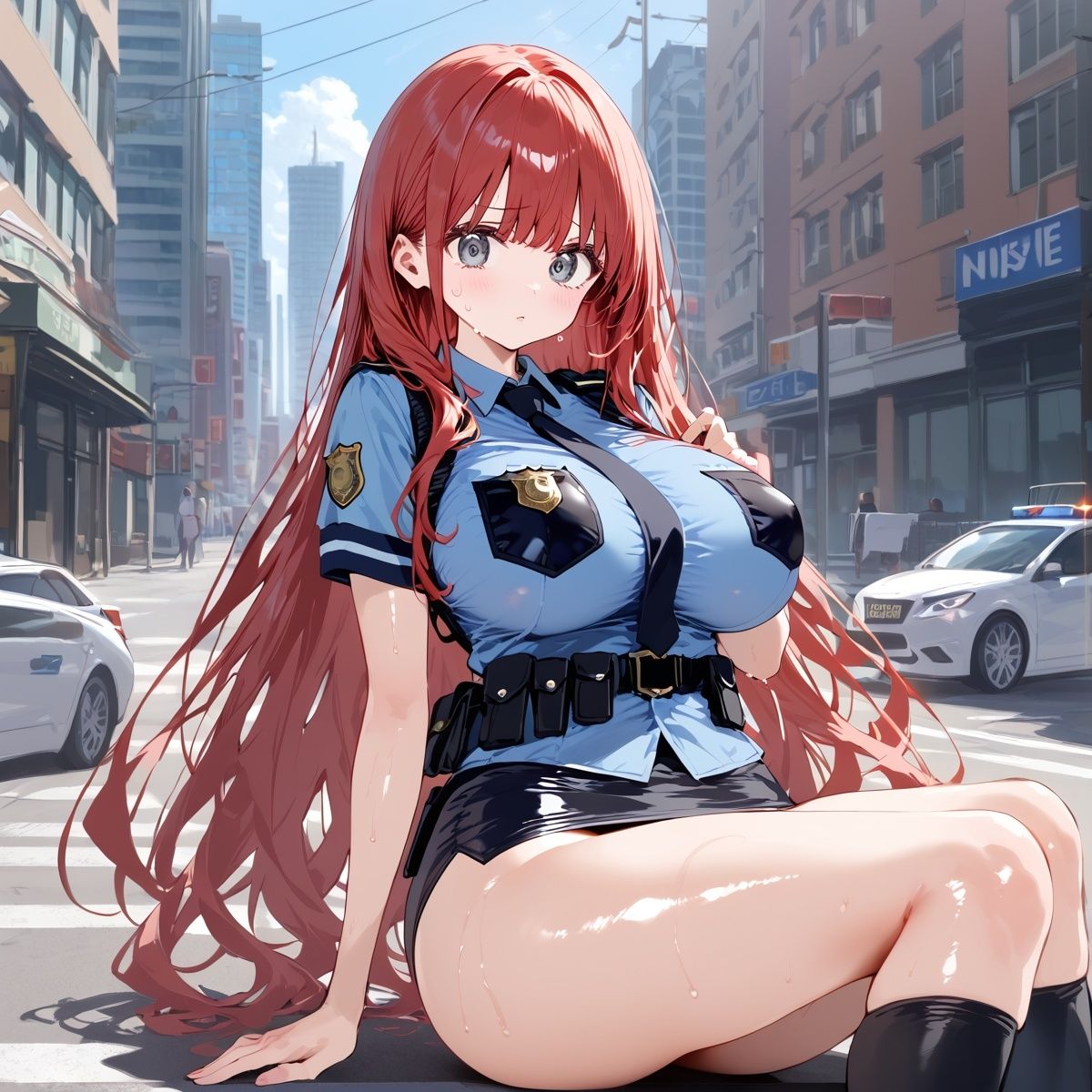 Hな女性巡査 サンプル3ページ目