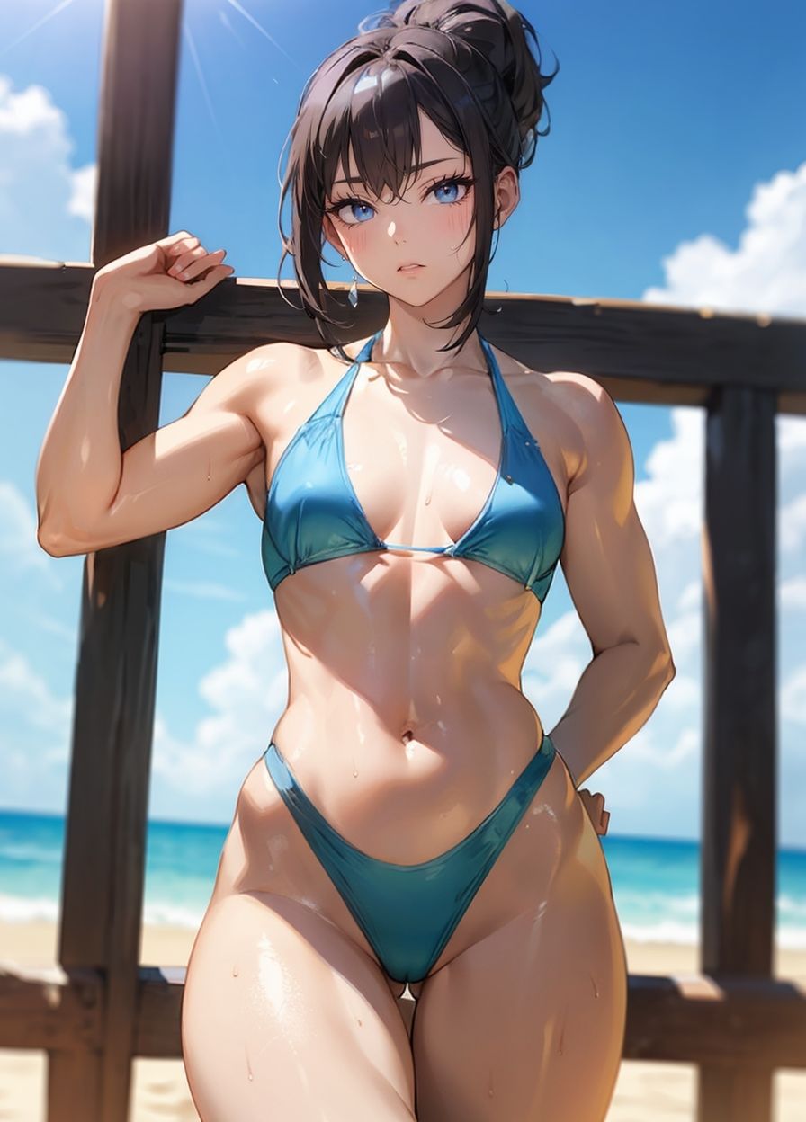 アスリート女子水着イラスト集 サンプル1ページ目
