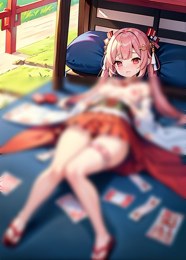 神の前で堂々露出！おまん●巫女「えっちなことを神の前でも恥じないで！おちん●出して」 サンプル2ページ目