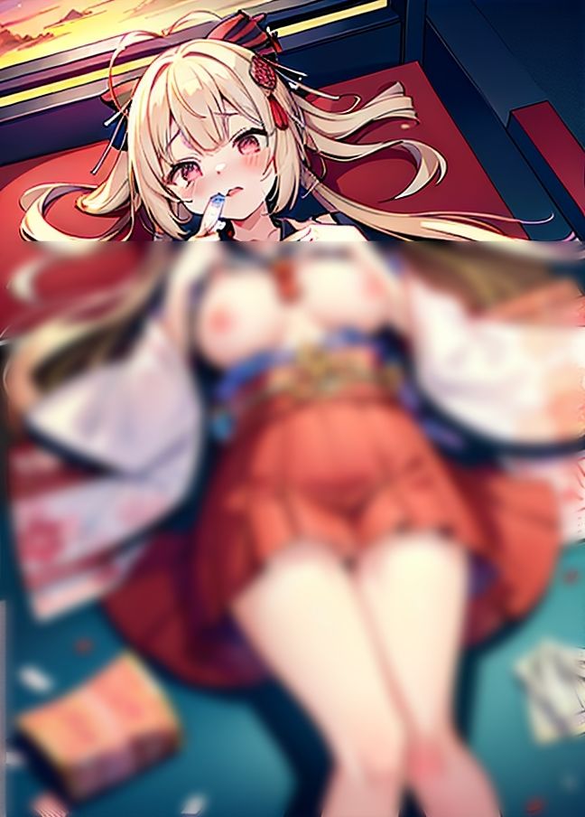 神の前で堂々露出！おまん●巫女「えっちなことを神の前でも恥じないで！おちん●出して」 サンプル6ページ目