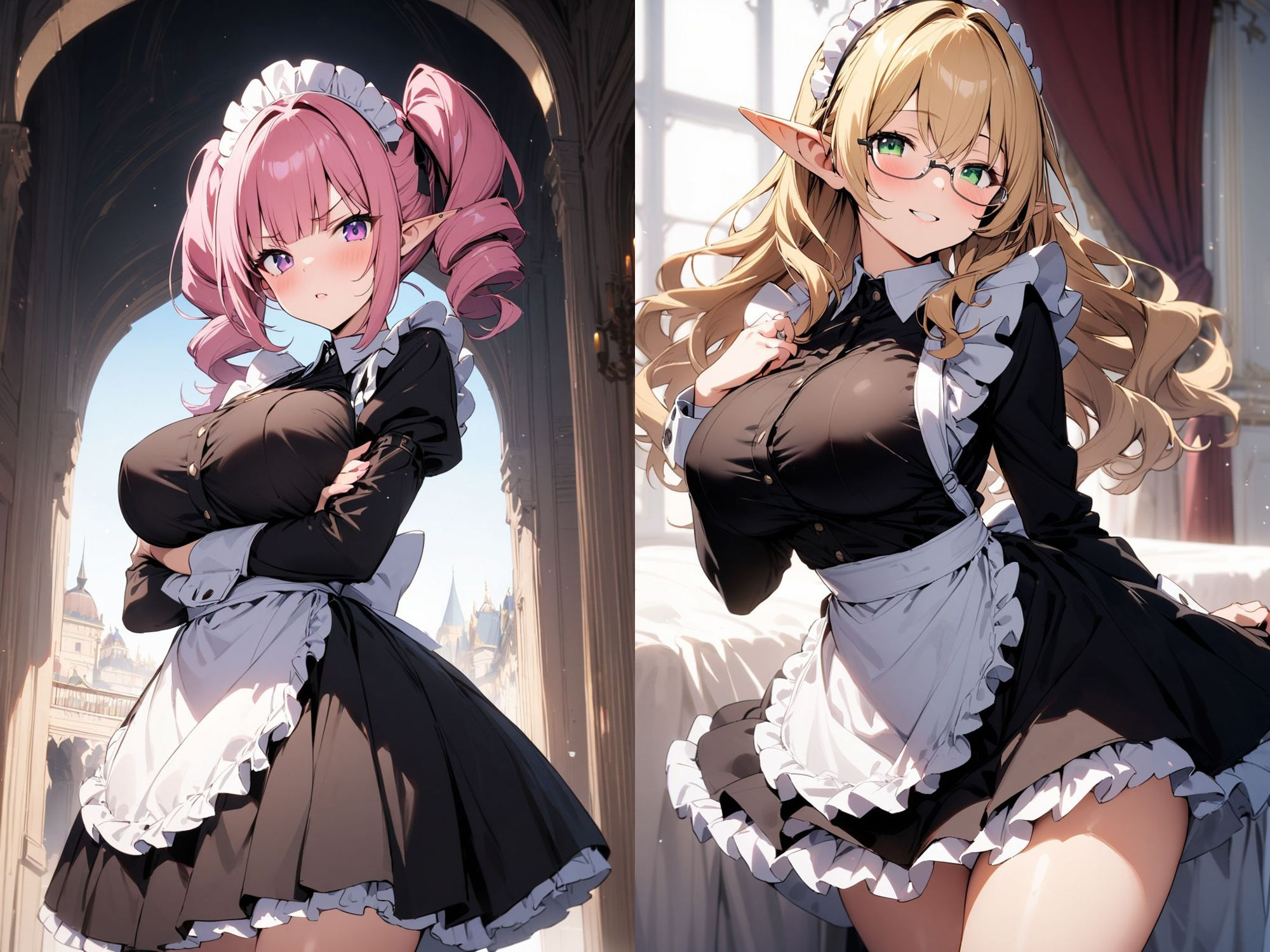 異世界転生:俺の従順なエルフメイド達とイチャイチャSEX！ 日替わりで緊縛練習に付き合ってもらった件 サンプル1ページ目