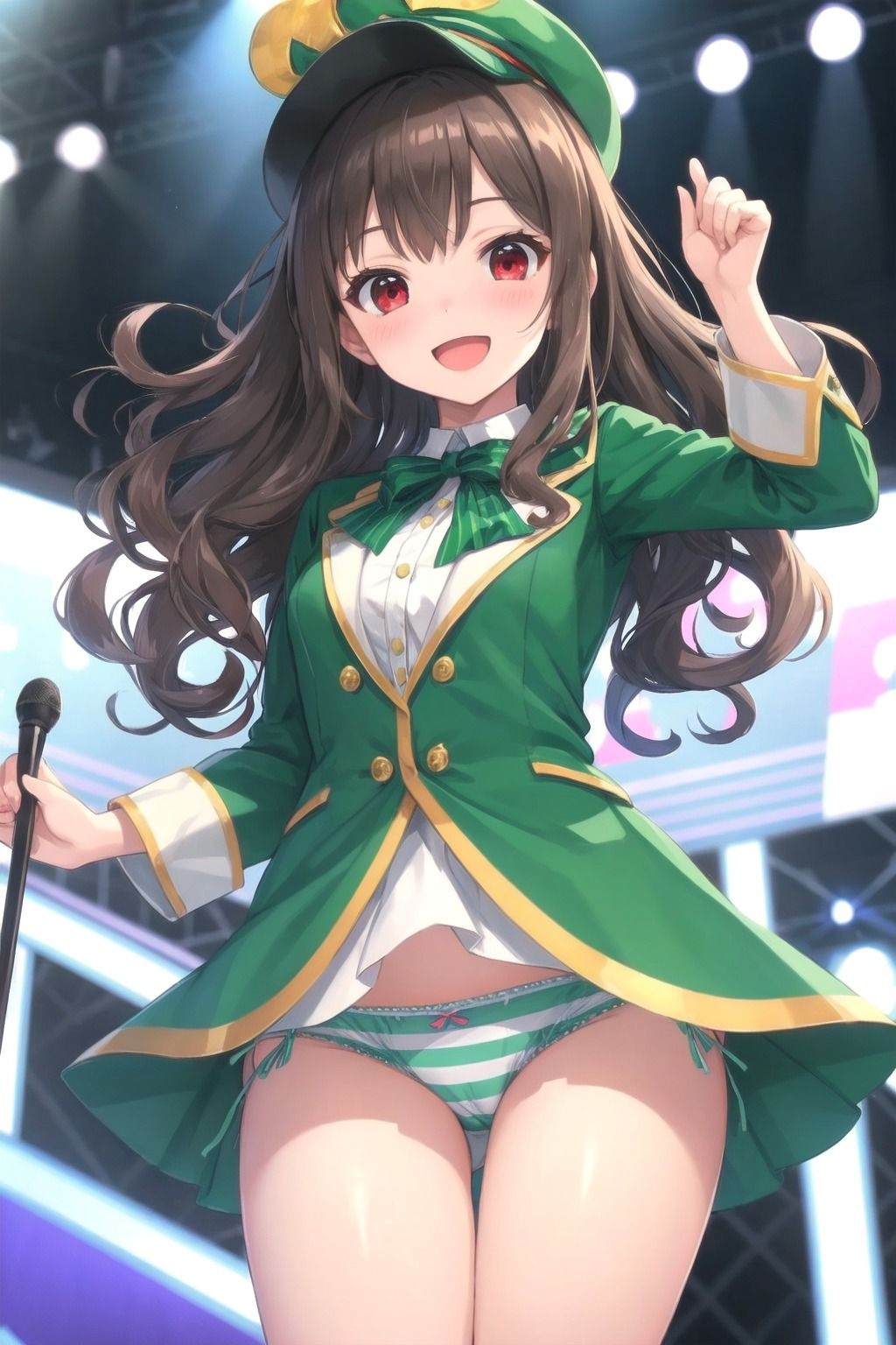 パンチラアイドル！緑衣装編 サンプル1ページ目