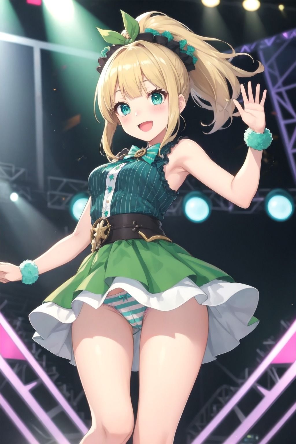 パンチラアイドル！緑衣装編 サンプル5ページ目