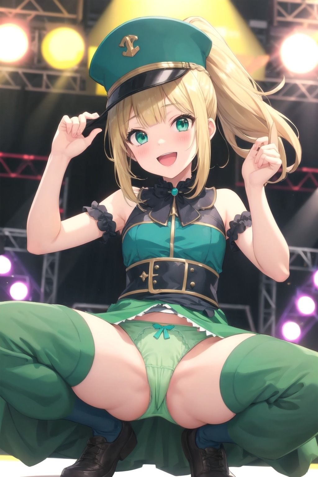 パンチラアイドル！緑衣装編 サンプル6ページ目