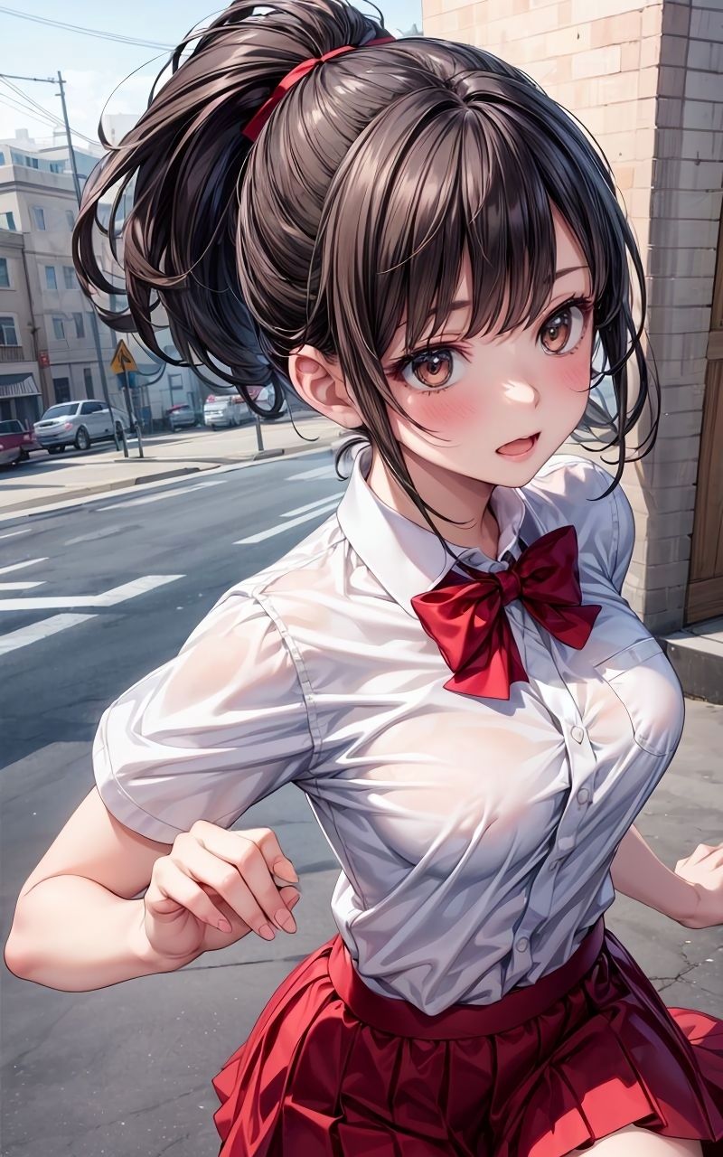 グラビア＆裏画像 JKアイドル 南野なな 赤制服バージョン サンプル1ページ目