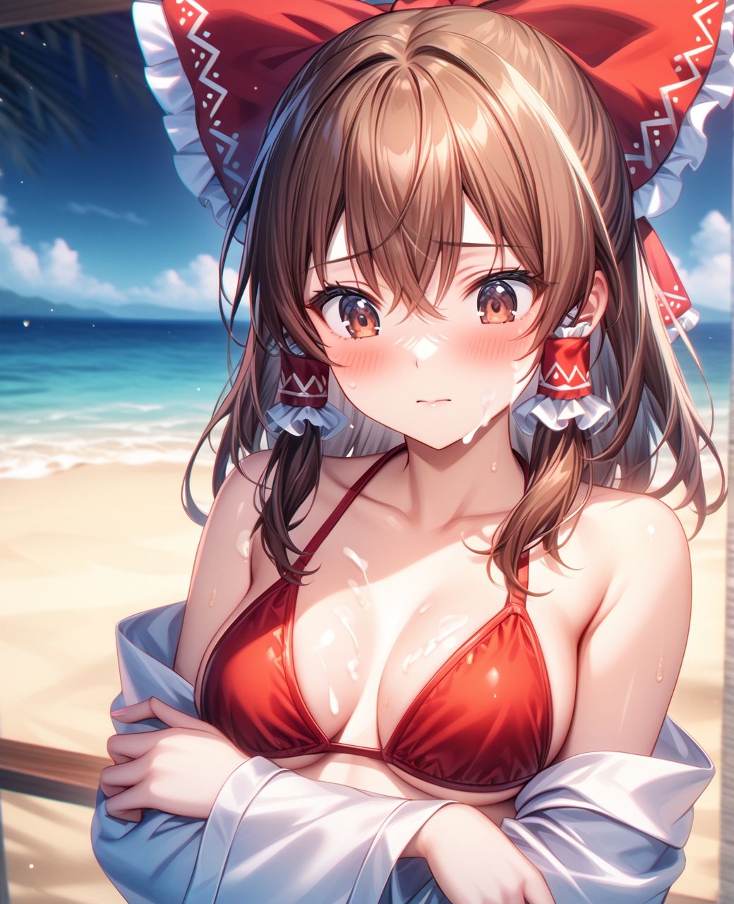 美少女〇〇まみれ・博麗霊夢（東方） サンプル6ページ目