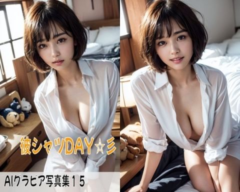 AIグラビア写真集15〜彼シャツDAY☆彡〜 サンプル1ページ目